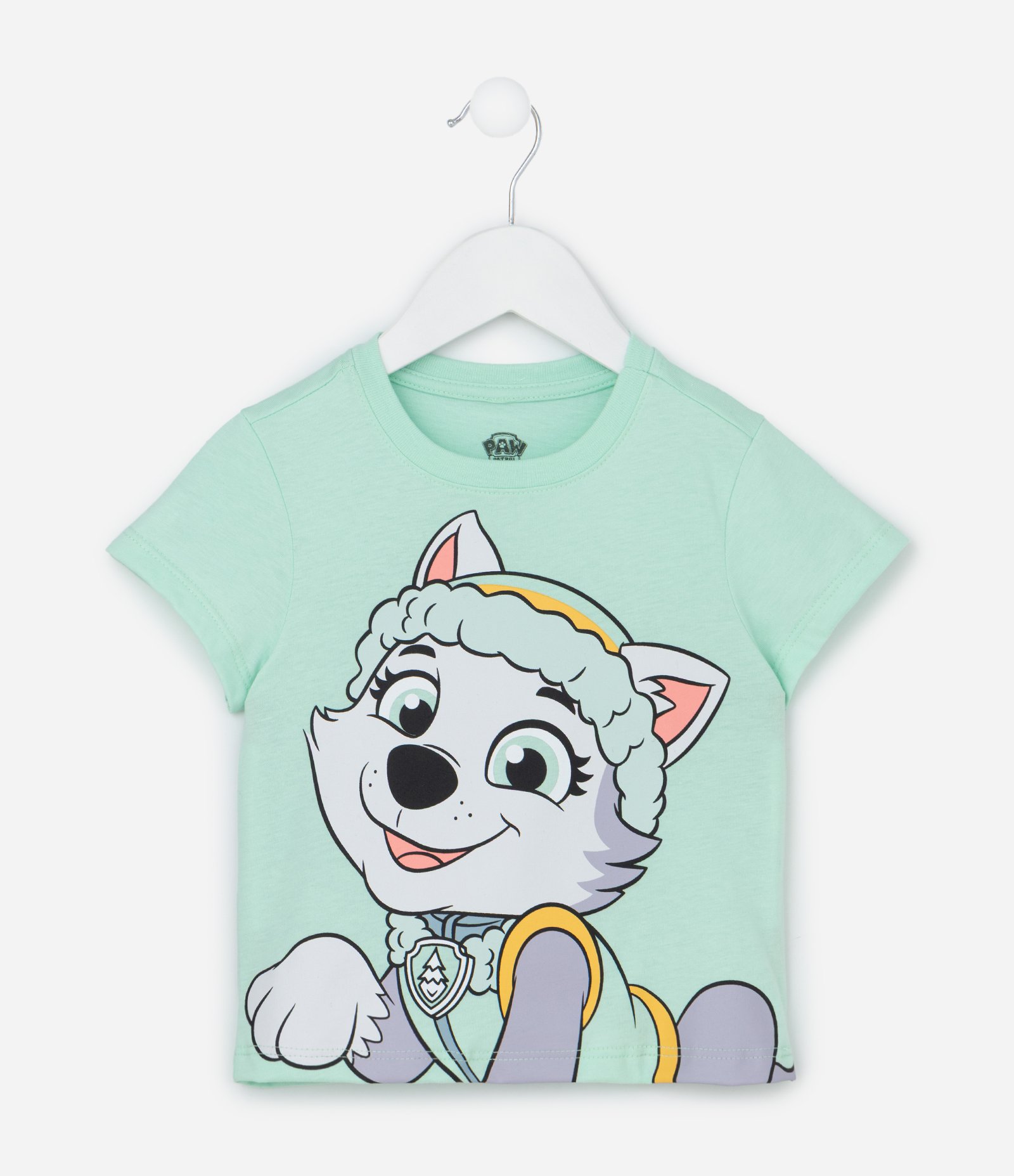 Camiseta Regular Infantil com Estampa e Máscara Everest Patrulha Canina - Tam 1 a 6 Anos Verde 3