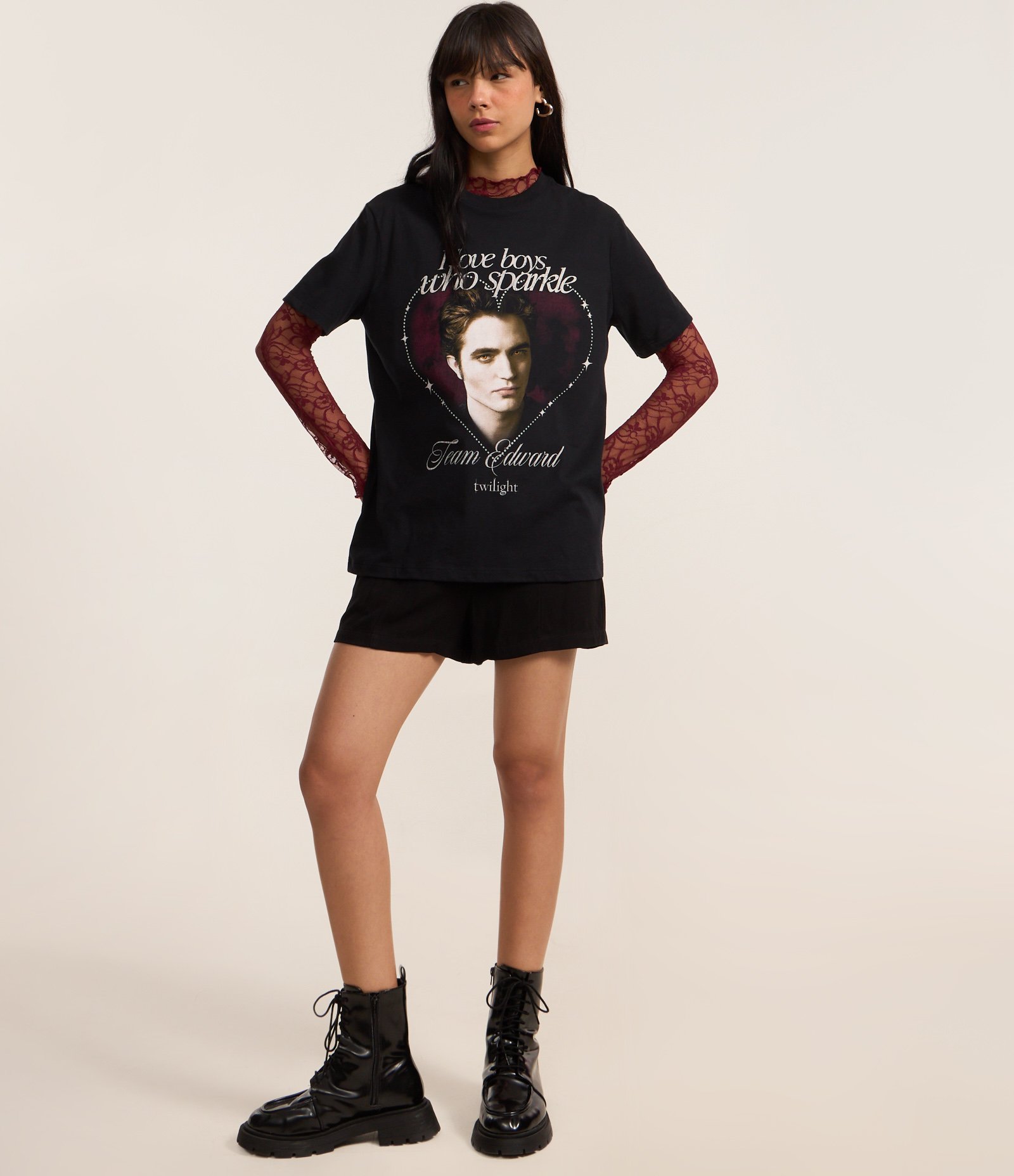 Camiseta T-shirt com Estampa do Edward de Crepúsculo Preto 2