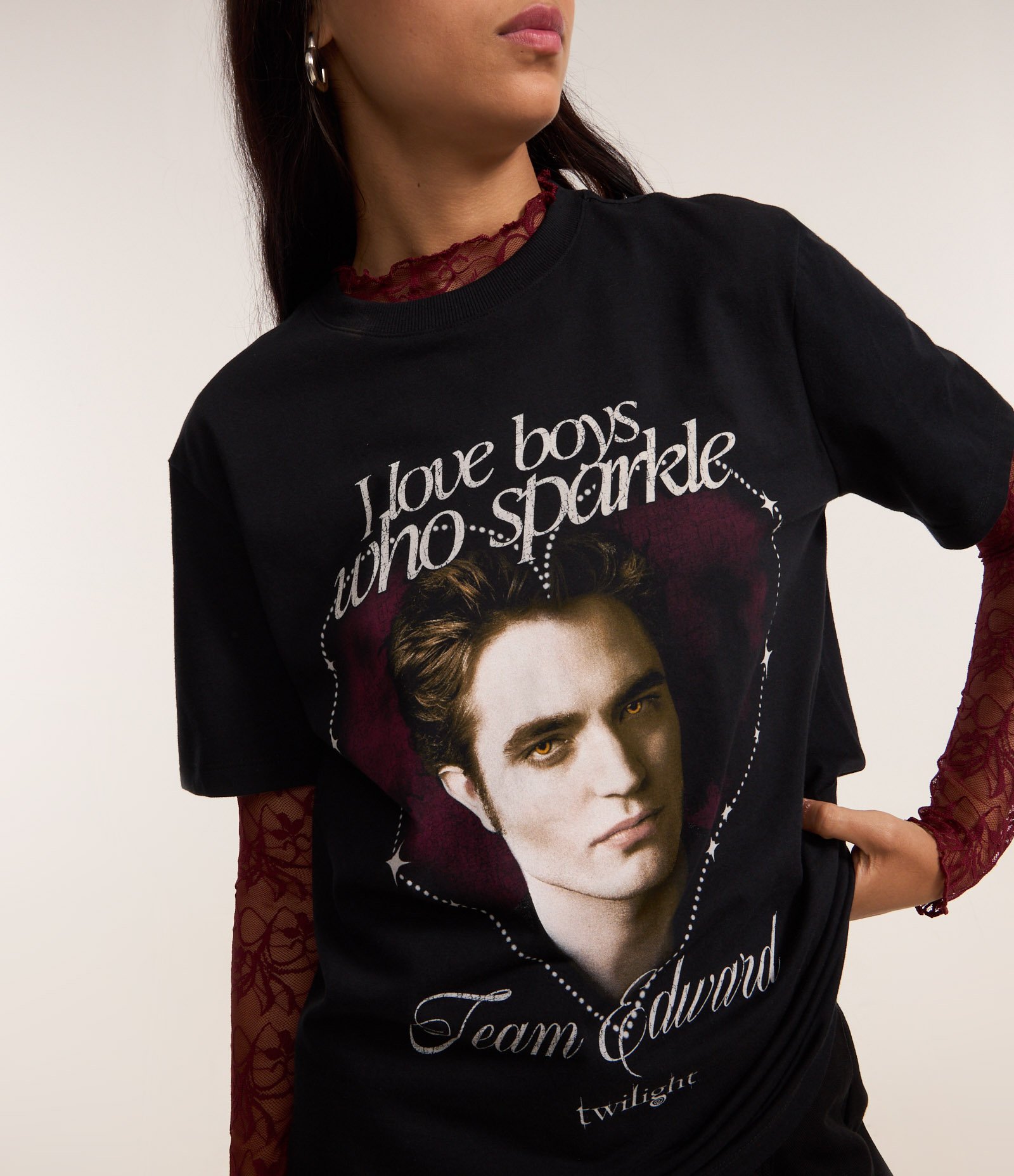 Camiseta T-shirt com Estampa do Edward de Crepúsculo Preto 3