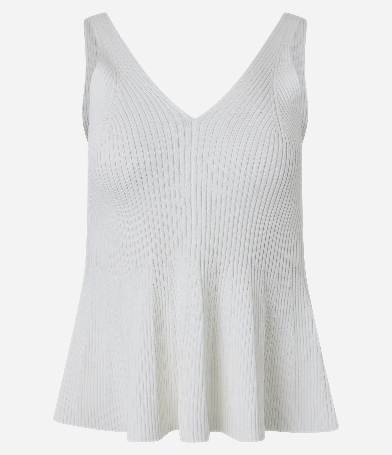 Blusa Peplum em Tricô com Decote V e Alça Larga Off White 5