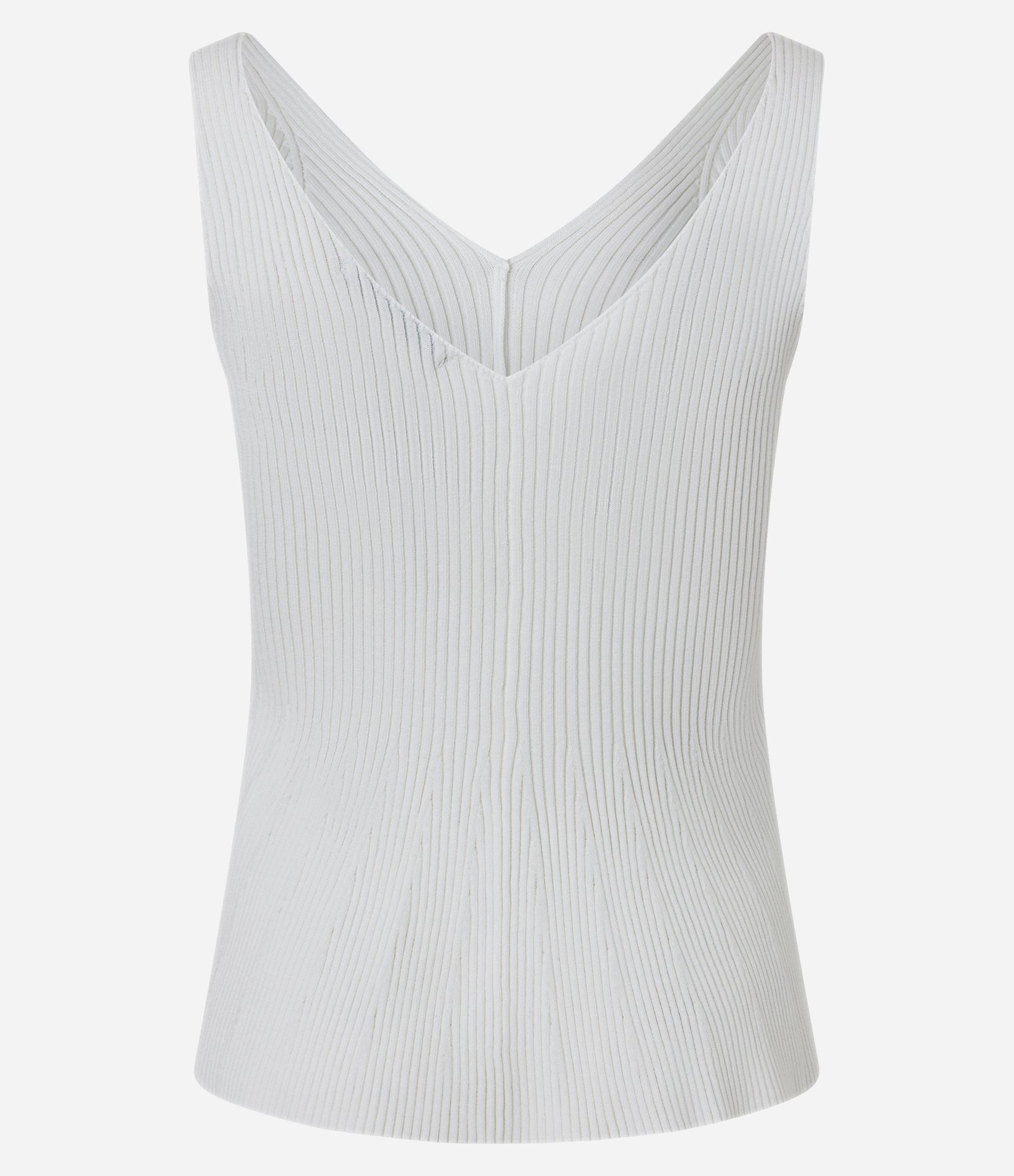 Blusa Peplum em Tricô com Decote V e Alça Larga Off White 7