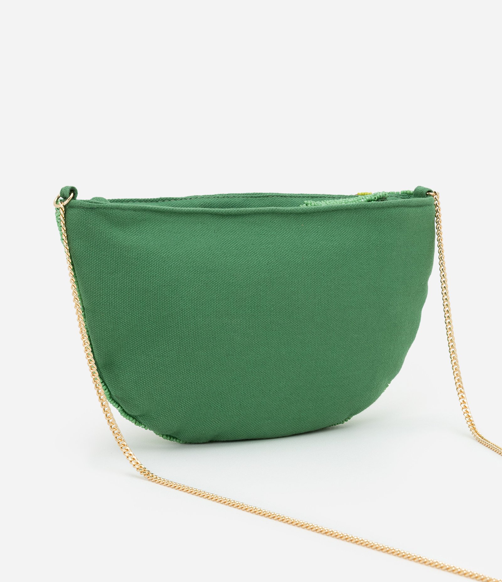 Bolsa Hobo em Miçanga com Forma de Melancia e Alça Transversal Verde 3
