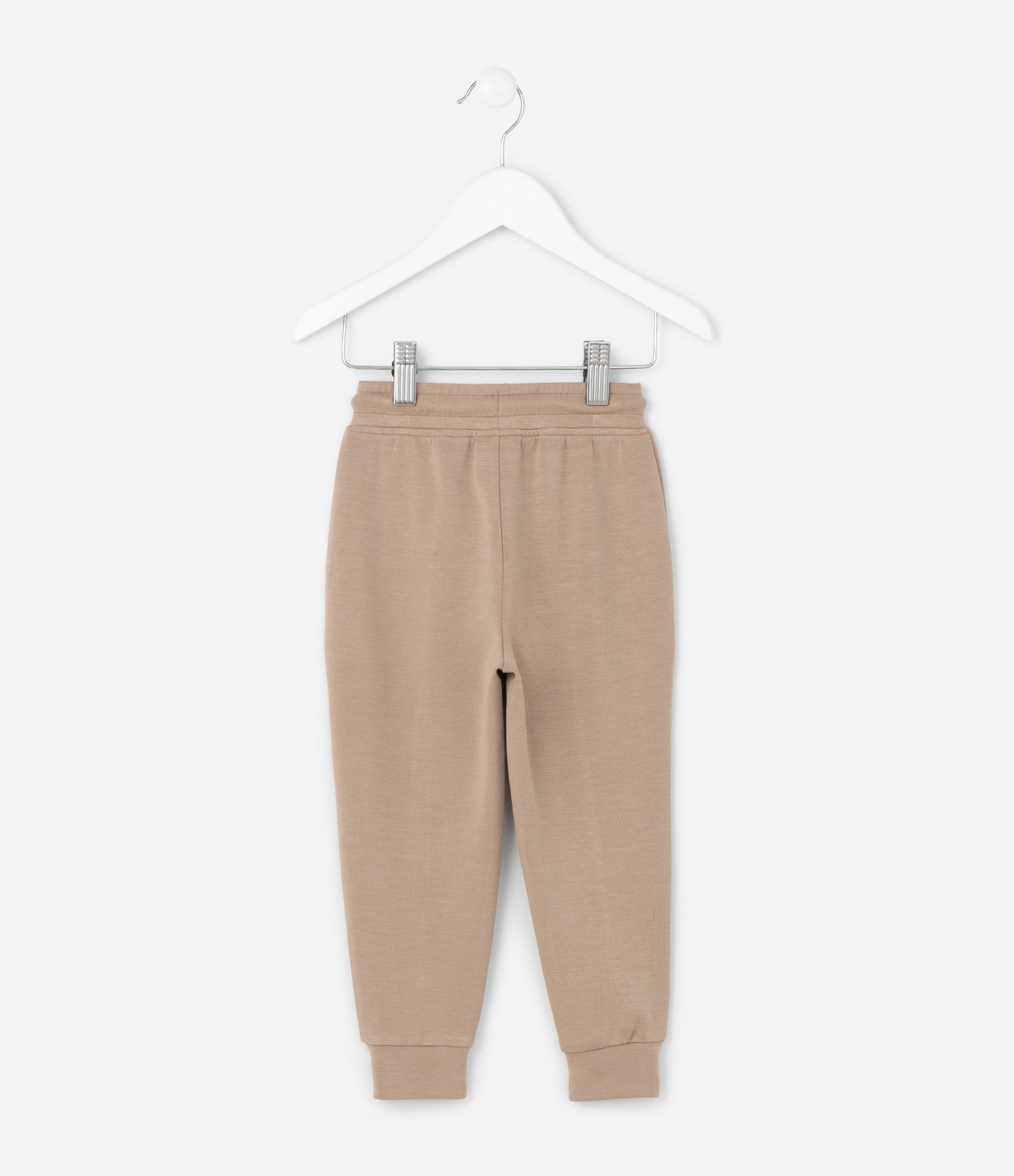 Calça Infantil em Modal com Recortes e Bolsos - Tam 1 a 6 Anos Bege 2