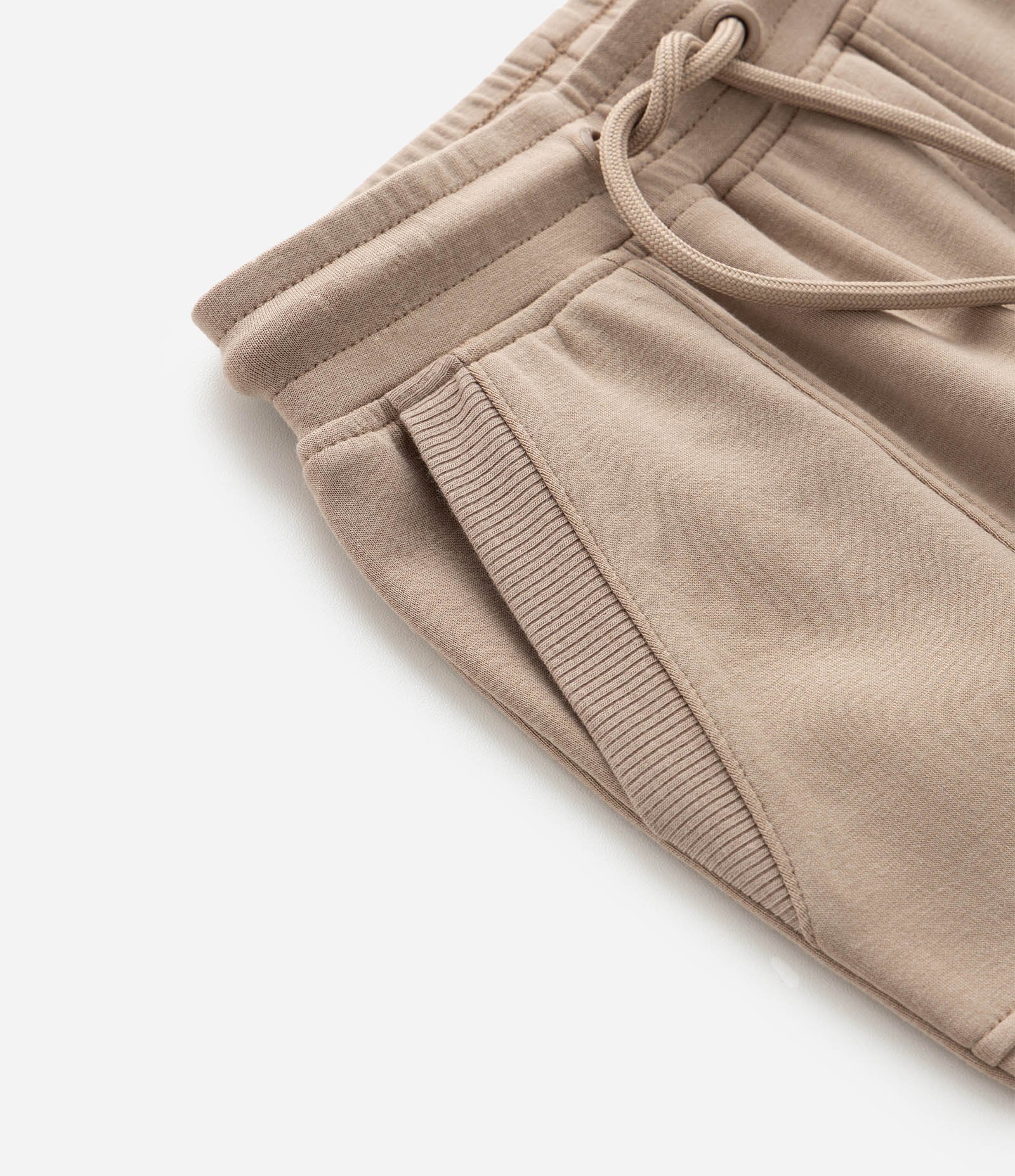 Calça Infantil em Modal com Recortes e Bolsos - Tam 1 a 6 Anos Bege 6