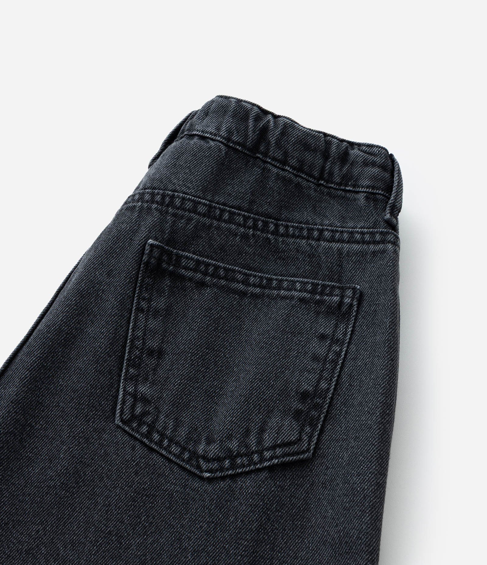 Calça Wide Leg Infantil Jeans com Brilhos - Tam 5 a 14 Anos Preto 5