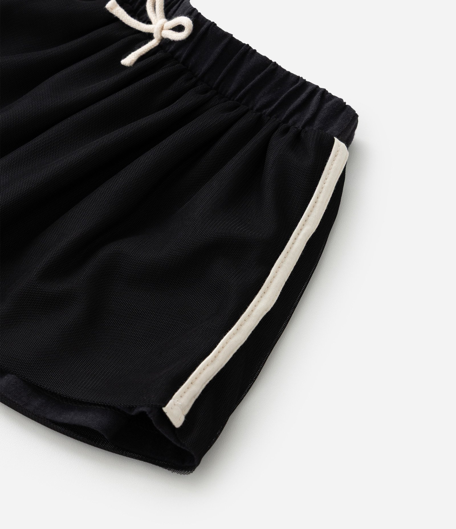 Saia Infantil em Tule com Listra Contrastante - Tam 1 a 6 Anos Preto 5