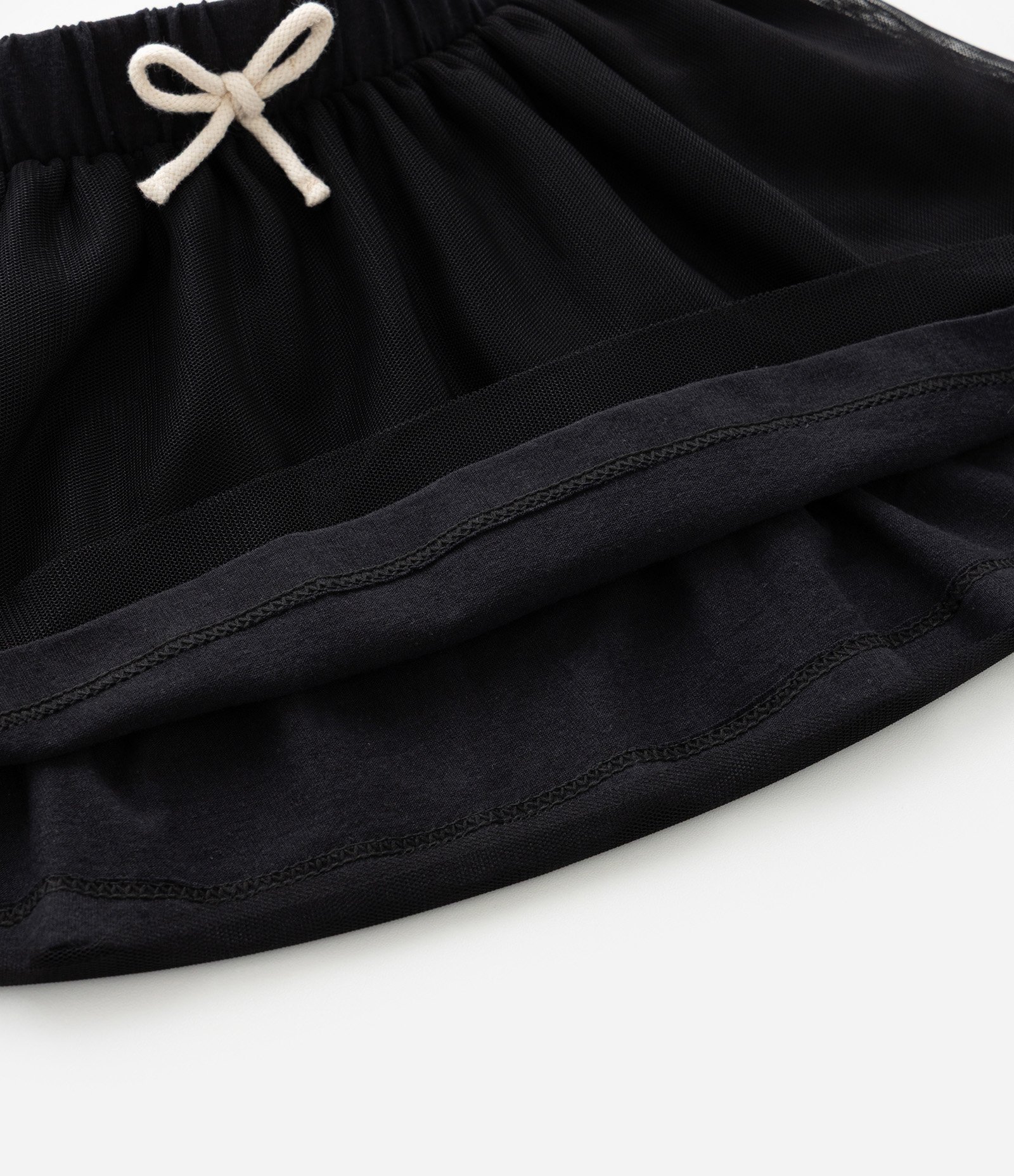Saia Infantil em Tule com Listra Contrastante - Tam 1 a 6 Anos Preto 6