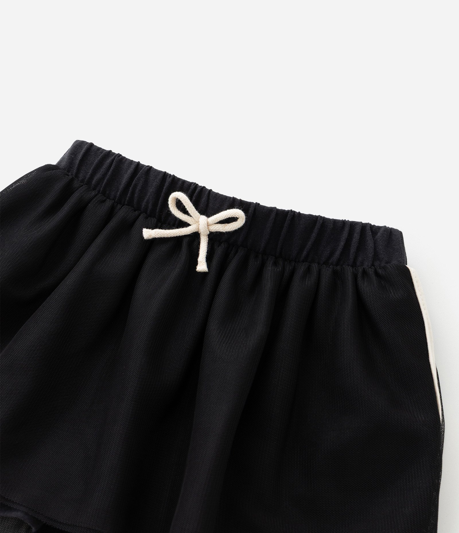 Saia Infantil em Tule com Listra Contrastante - Tam 1 a 6 Anos Preto 8