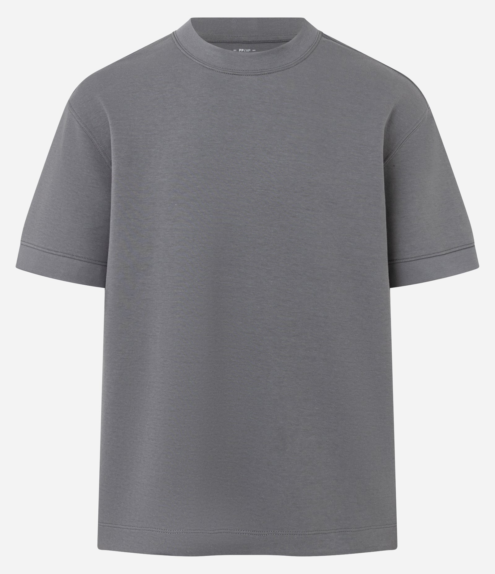 Camiseta Oversized em Moletinho com Cava Deslocada Cinza 4