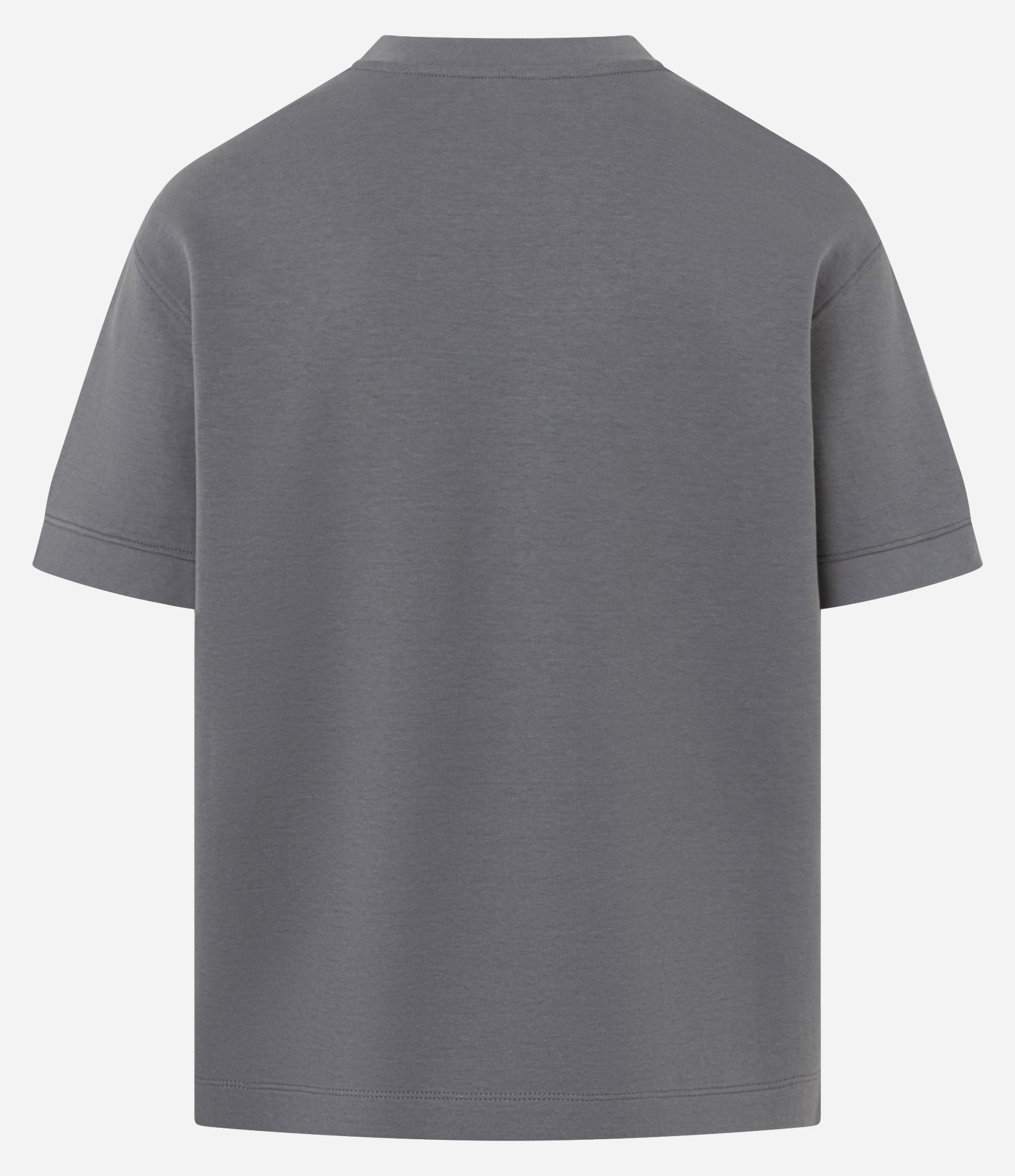 Camiseta Oversized em Moletinho com Cava Deslocada Cinza 5