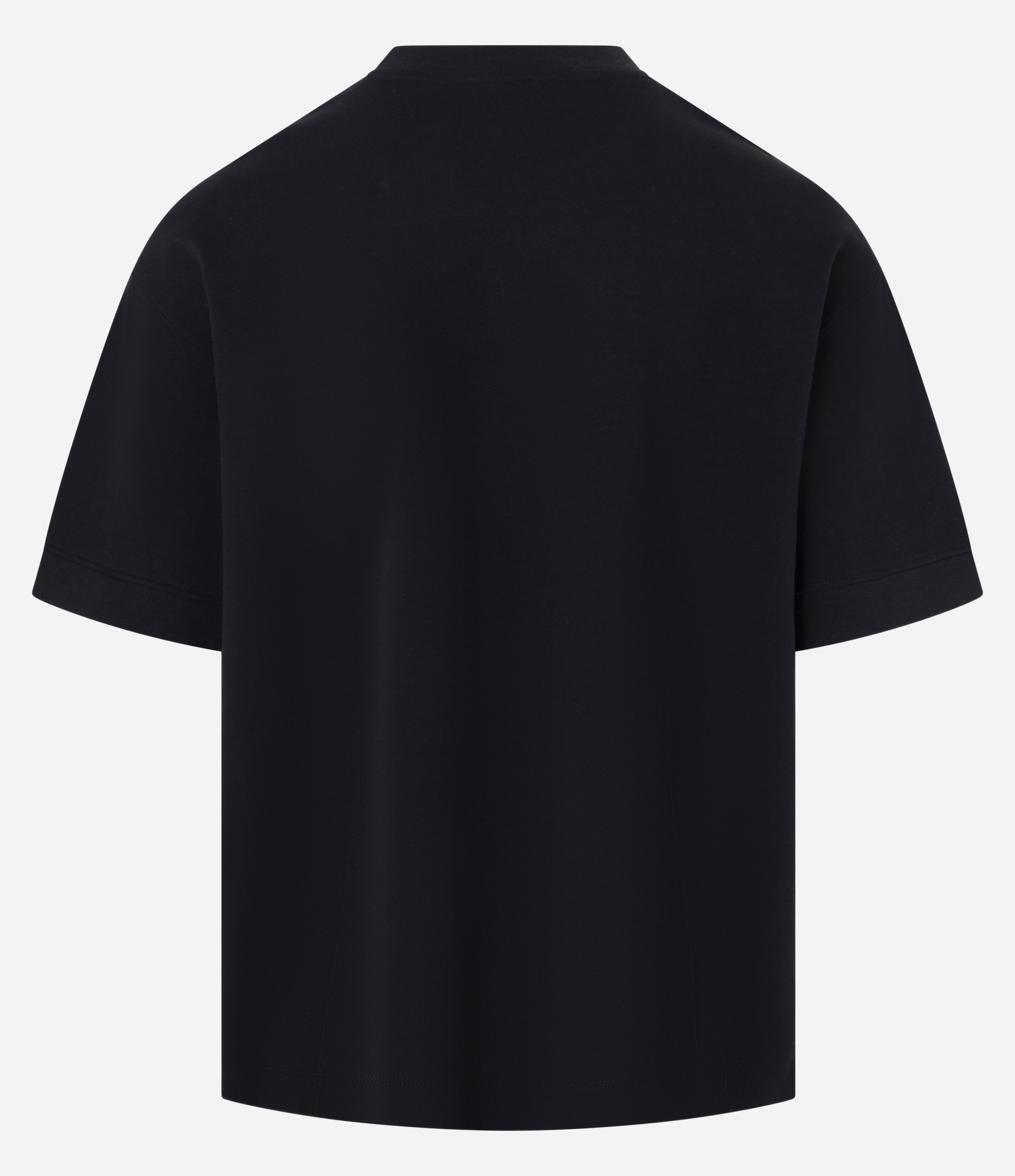 Camiseta Oversized em Moletinho com Cava Deslocada Preto 5
