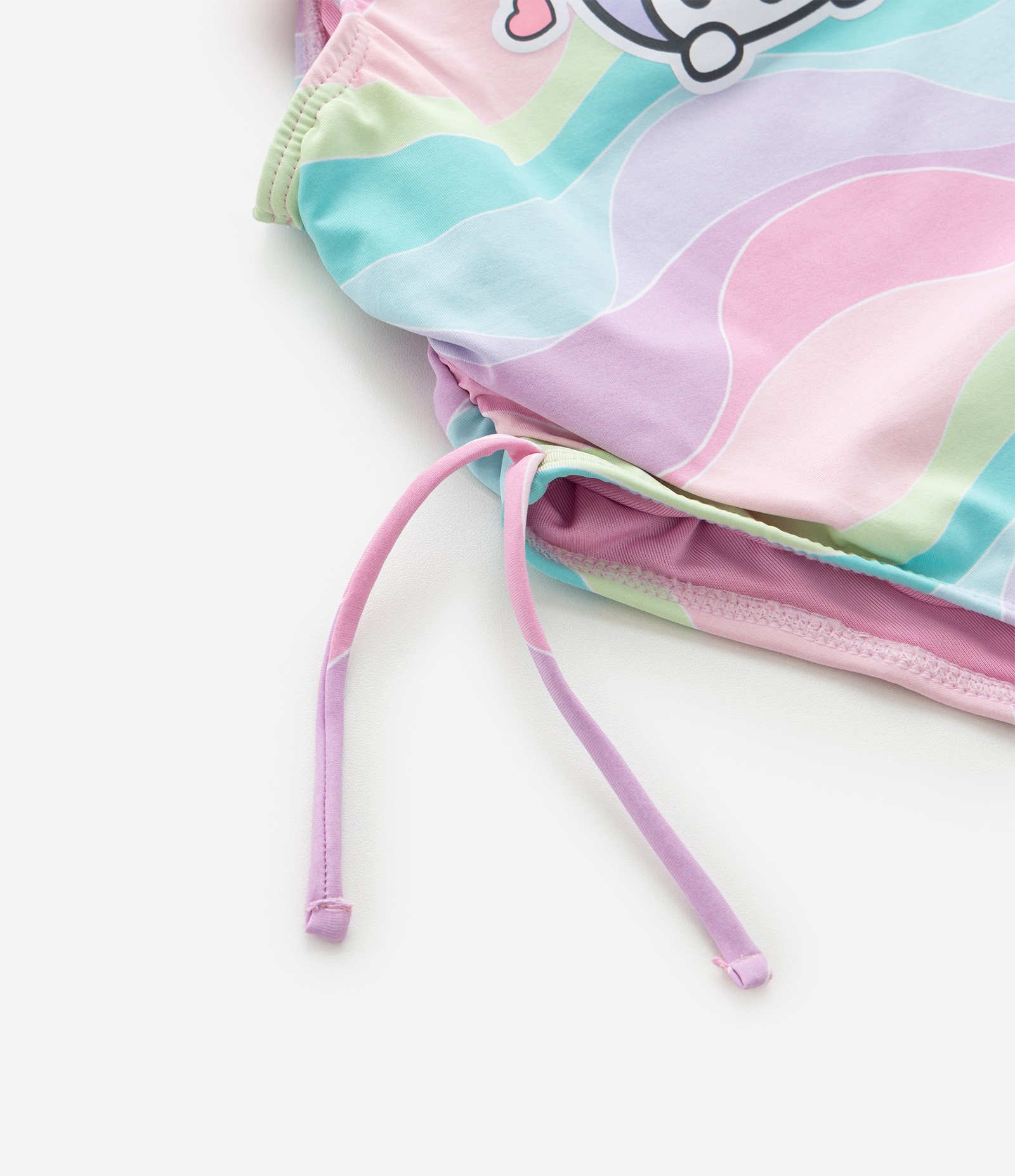 Maiô Infantil com Proteção UV e Estampa Hello Kitty e Amigas - Tam 5 a 14 Anos Rosa/Azul 4