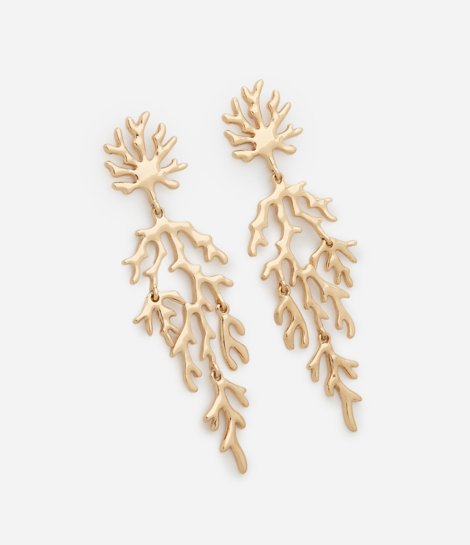 Maxi Brinco com Forma de Coral Dourado 2