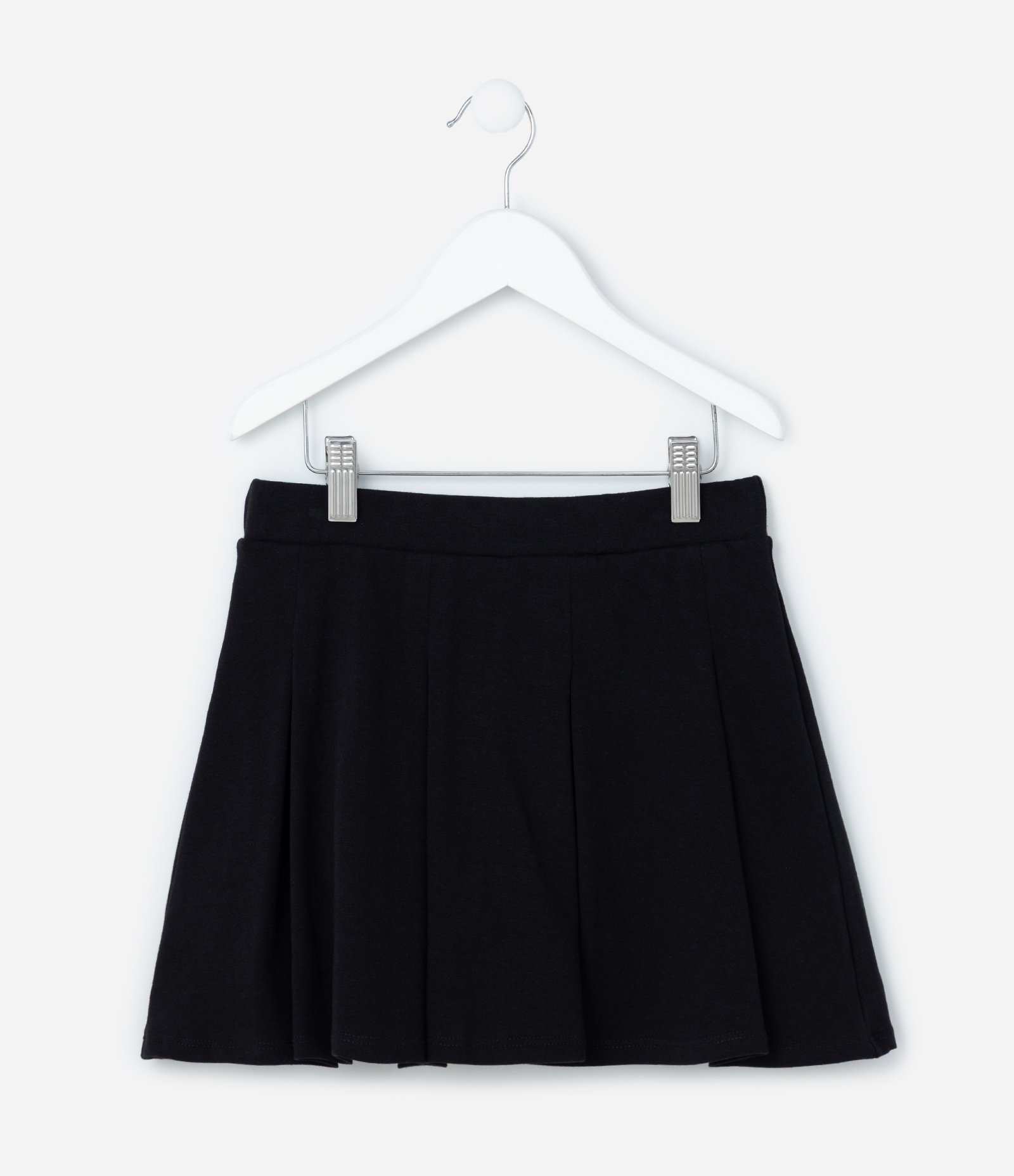 Short Saia Infantil com Preguinhas - Tam 5 a 14 Anos Preto 1