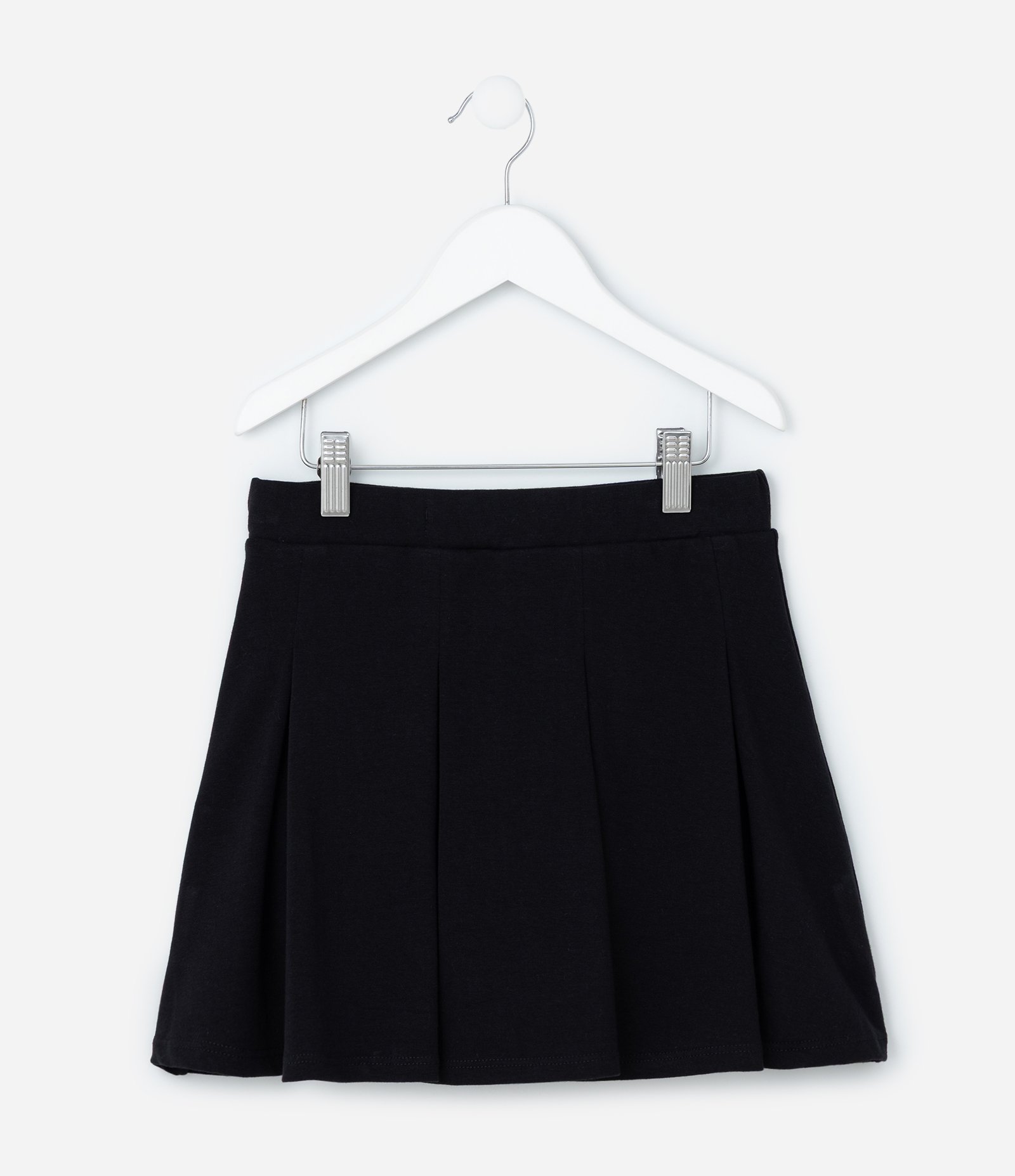 Short Saia Infantil com Preguinhas - Tam 5 a 14 Anos Preto 2