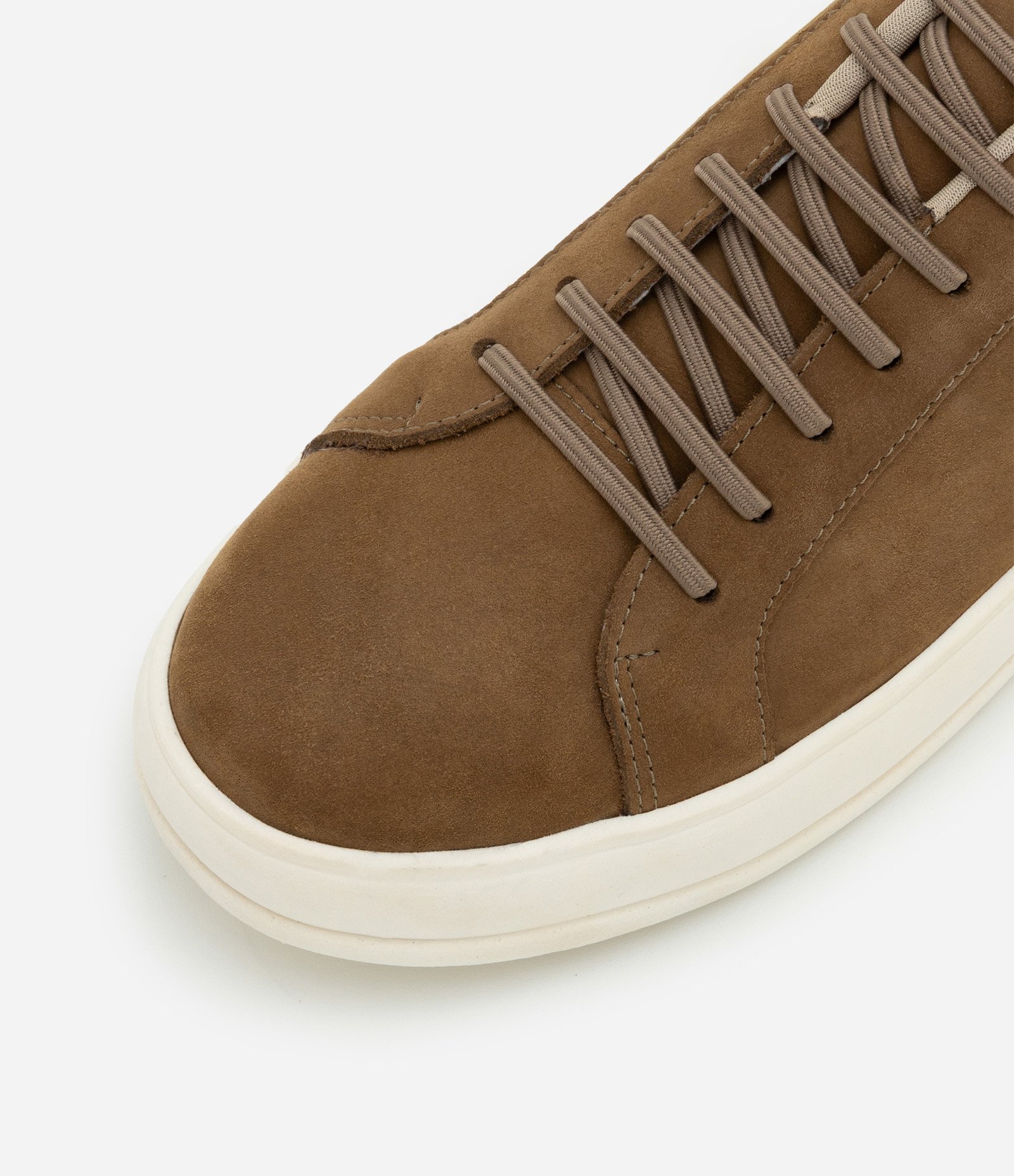 Tênis em Nobuck com Cadarço Elástico e Solado Bold Marrom 3