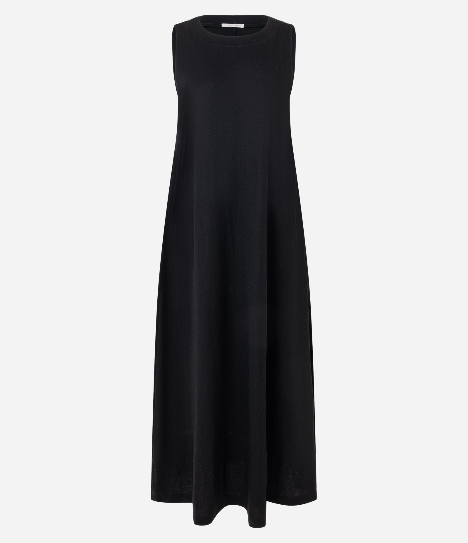 Vestido Evasê Long Midi em Orly com Gola Redonda Preto 1