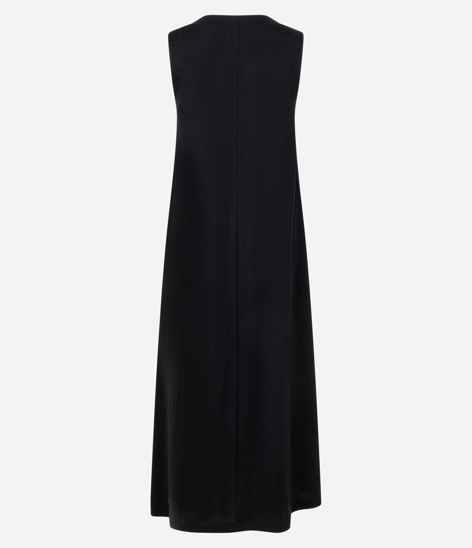 Vestido Evasê Long Midi em Orly com Gola Redonda Preto 2