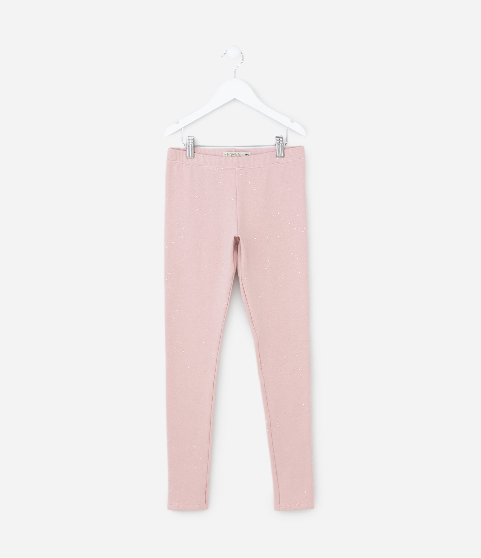 Calça Legging Infantil com Brilhos Holográficos - Tam 5 a 14 Anos Rosa 1