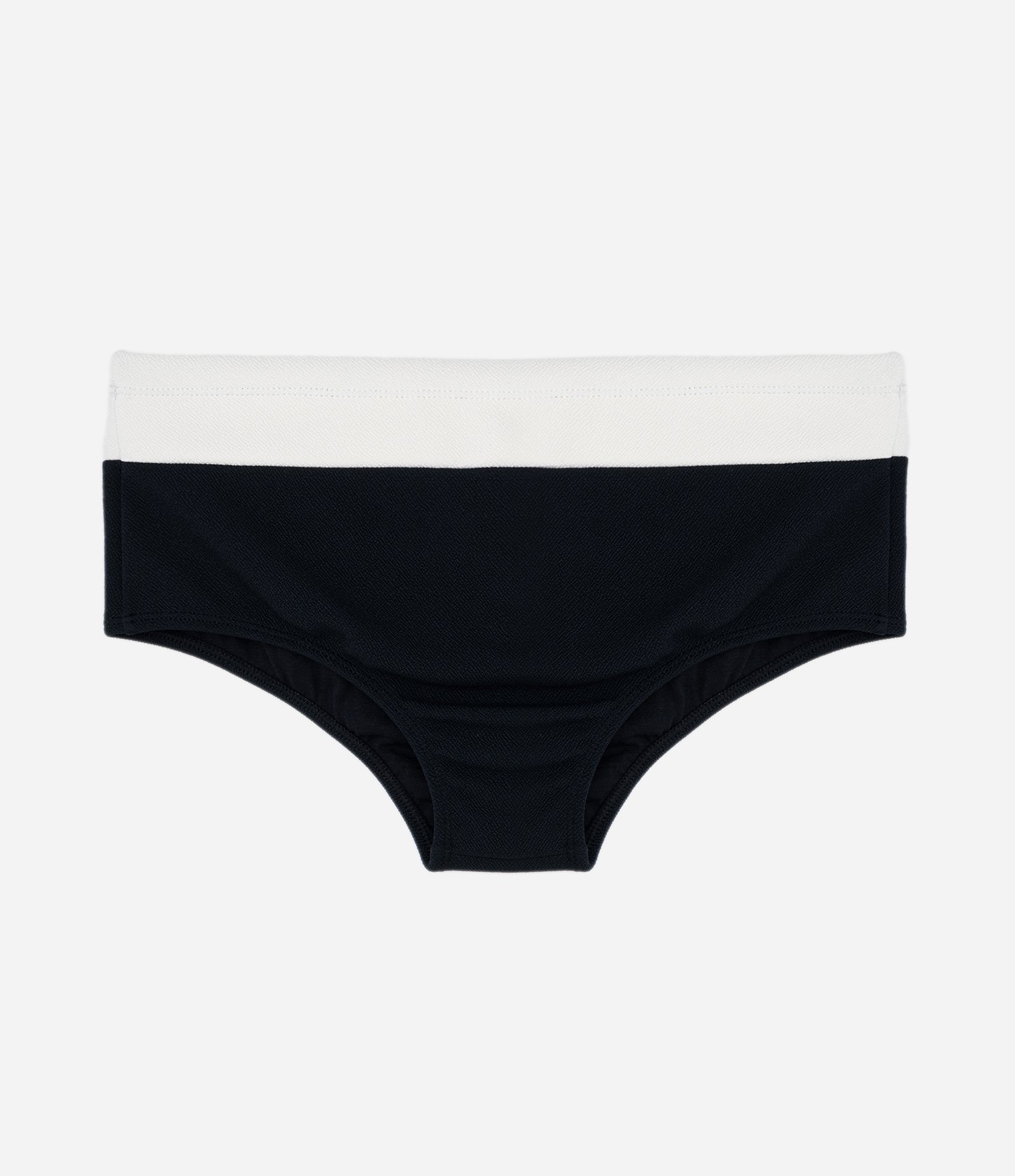 Sunga em Poliamida com Bloco de Cor Texturizada Preto/Branco 3