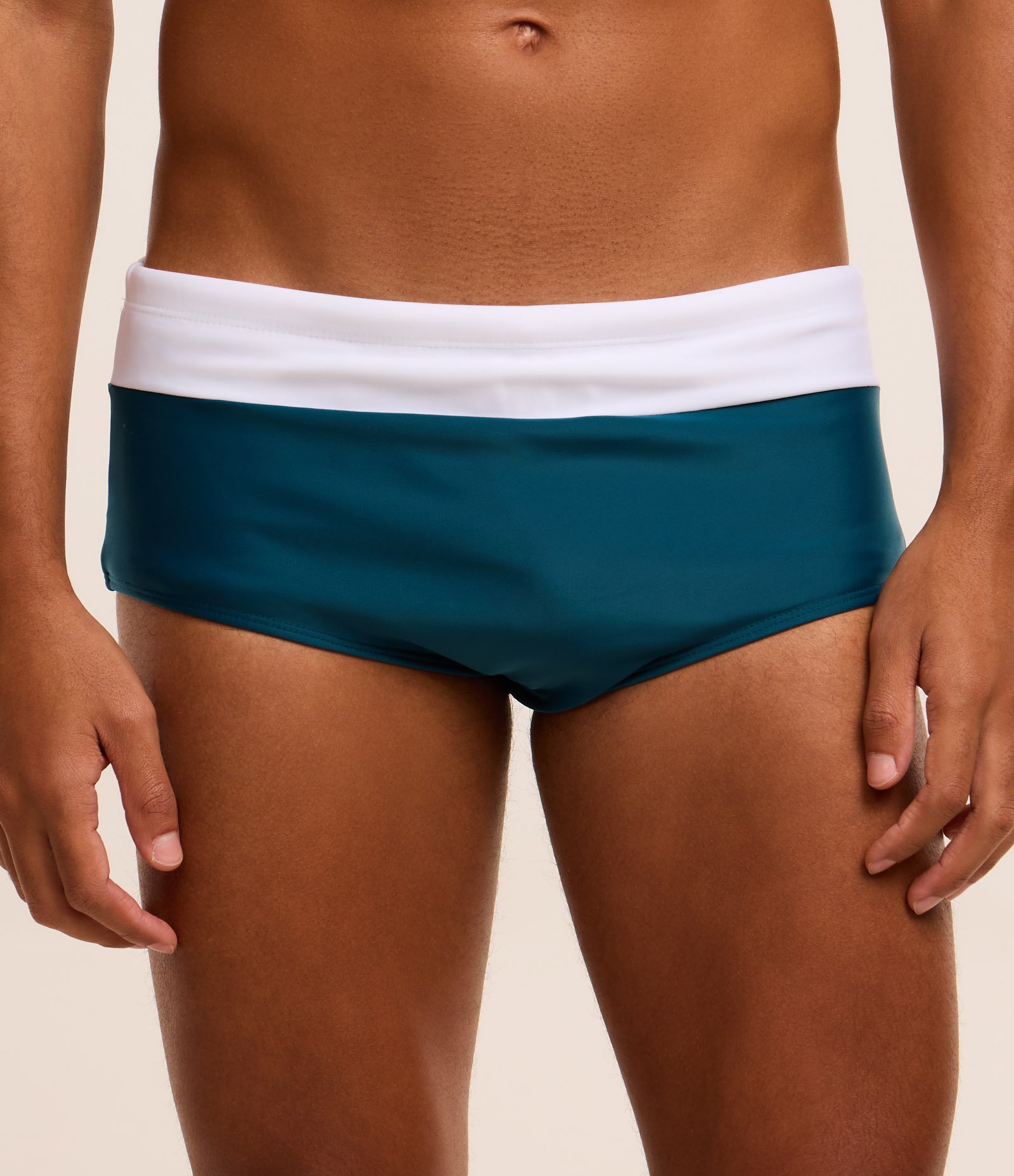 Sunga em Microfibra com Bloco de Cor Verde 1