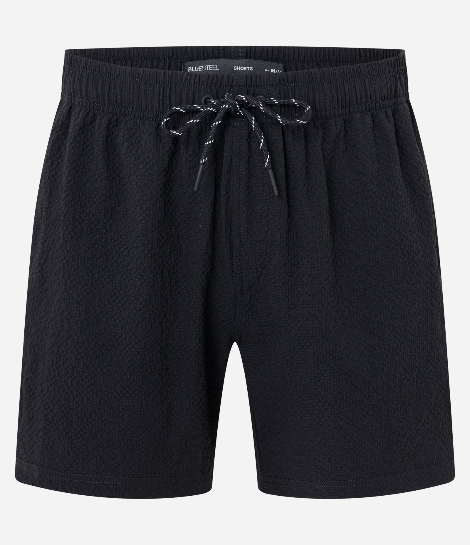 Bermuda de Banho Básica em Microfibra Texturizado Preto 1