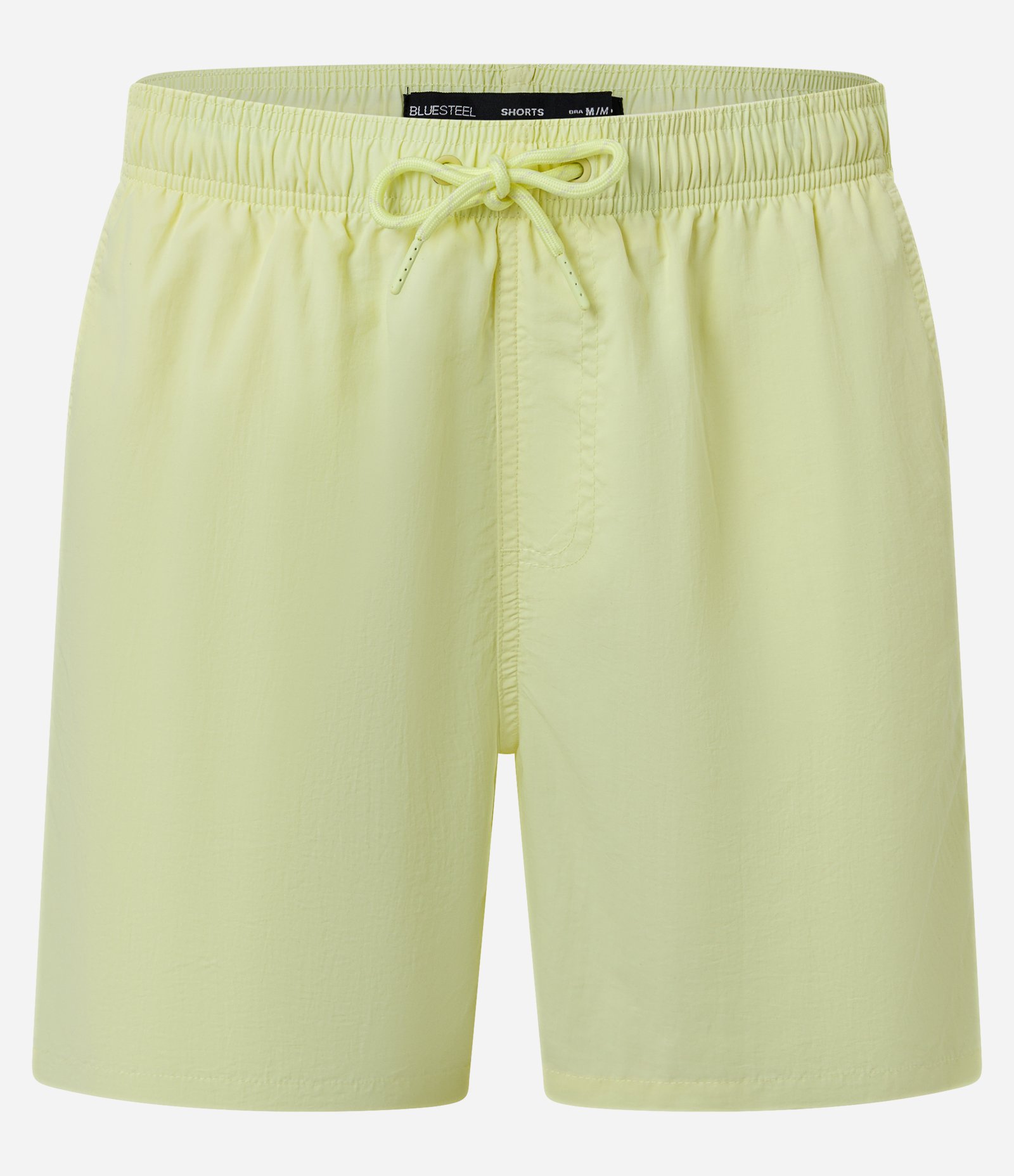 Bermuda de Banho Básica em Microfibra com Cós Elástico e Cordão Amarelo 4