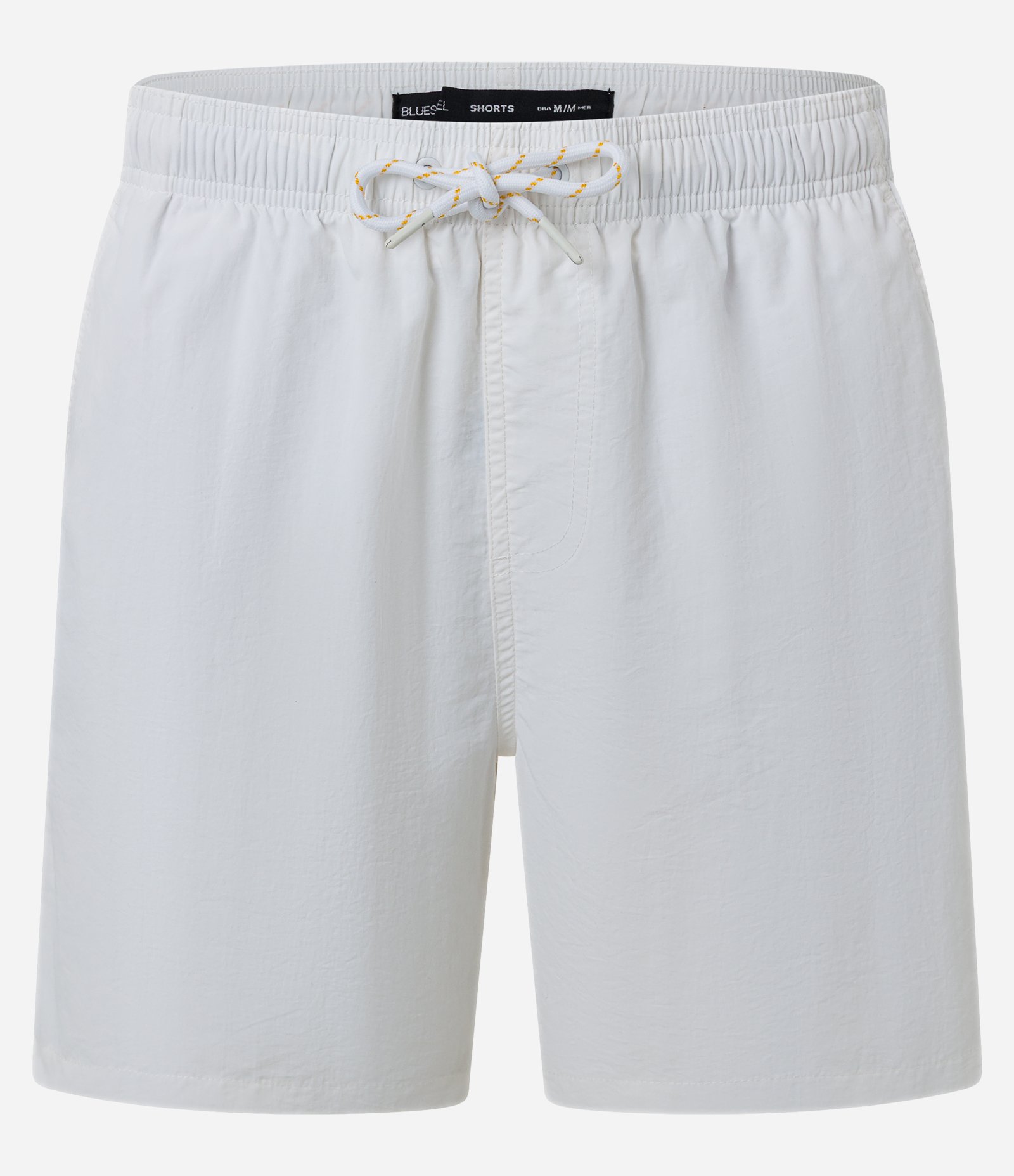 Bermuda de Banho Básica em Microfibra com Cós Elástico e Cordão Branco 4