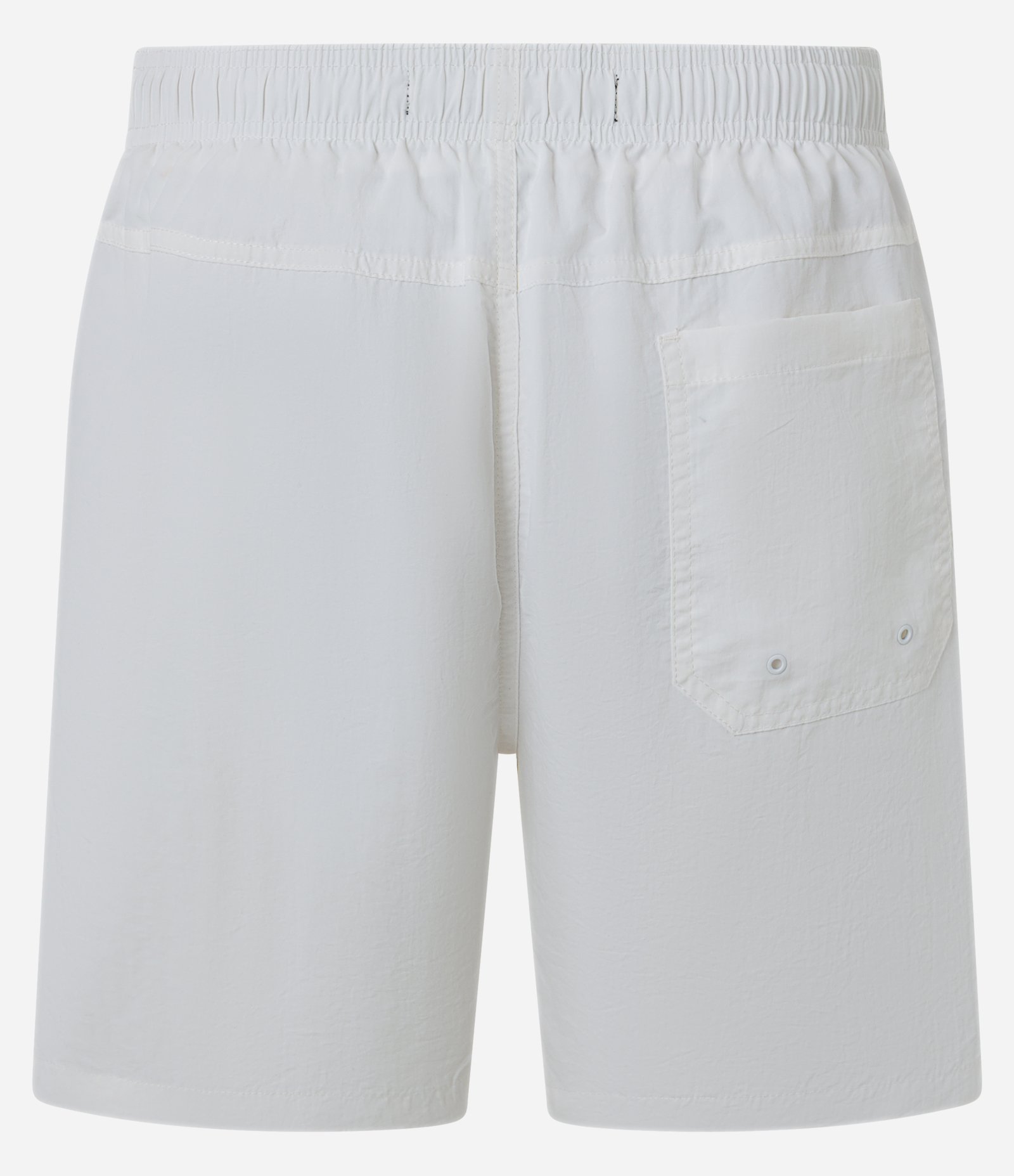 Bermuda de Banho Básica em Microfibra com Cós Elástico e Cordão Branco 5