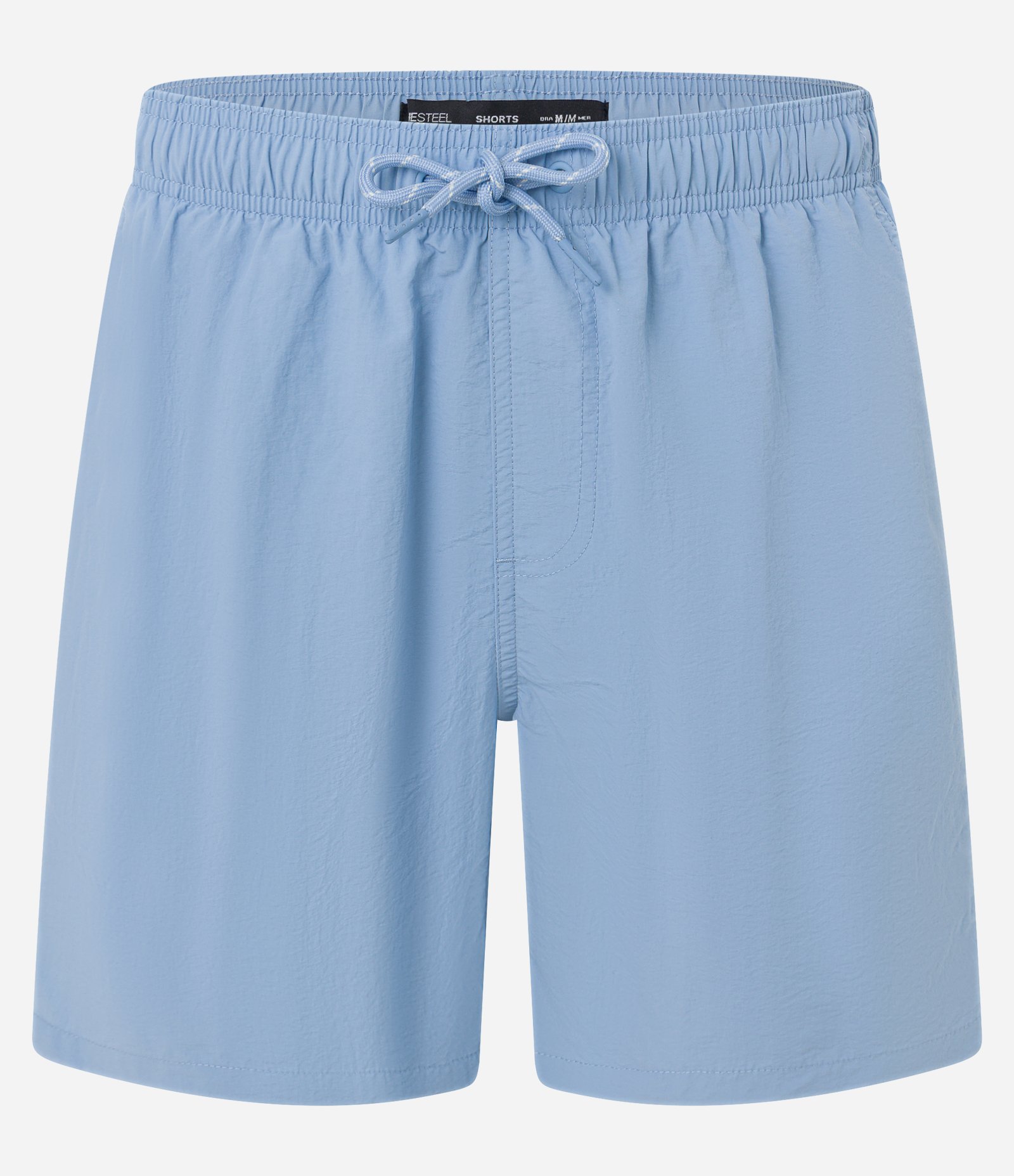 Bermuda de Banho Básica em Microfibra com Cós Elástico e Cordão Azul 4