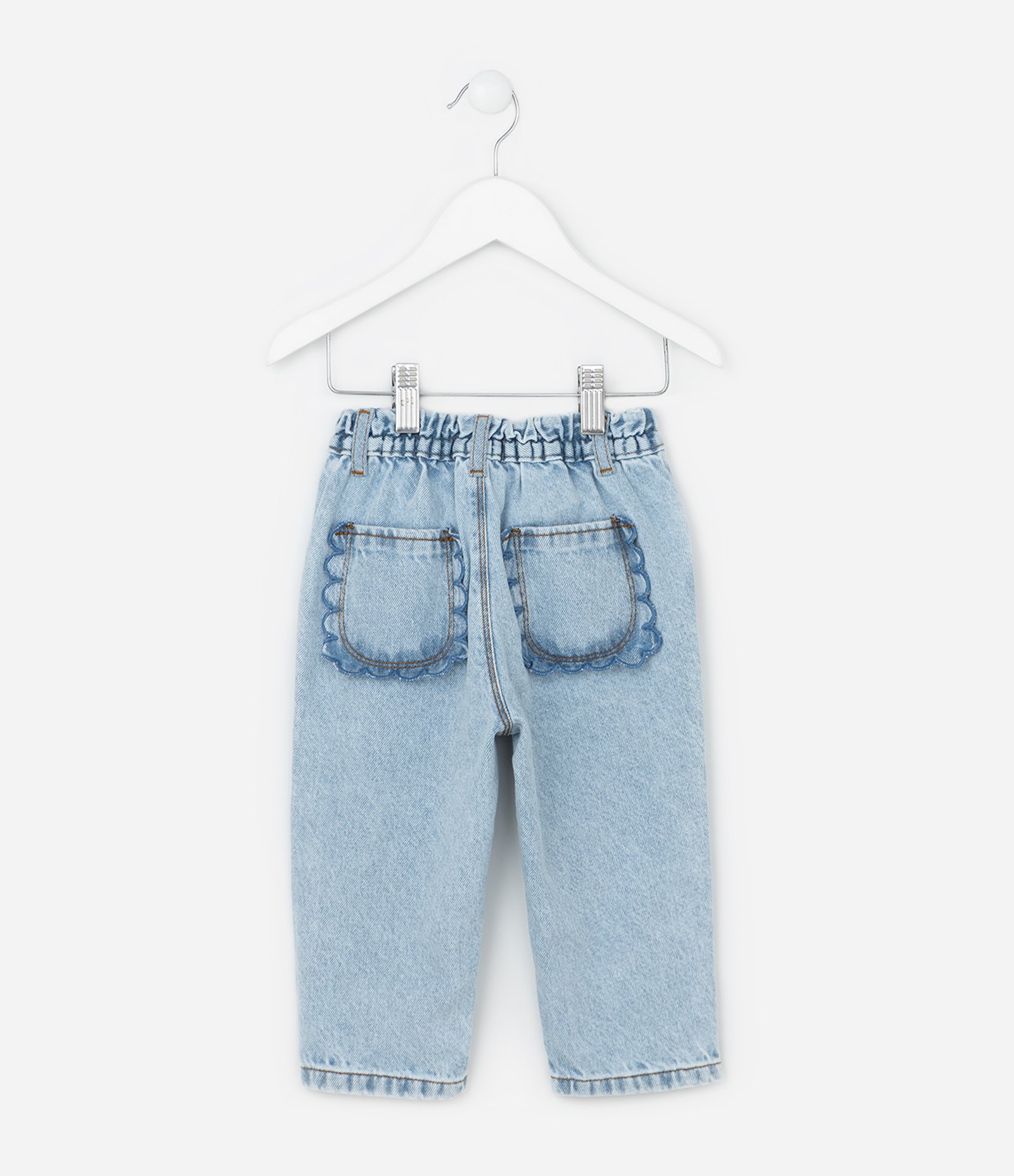 Calça Mom Infantil em Jeans - Tam 1 a 6 Anos Azul 3
