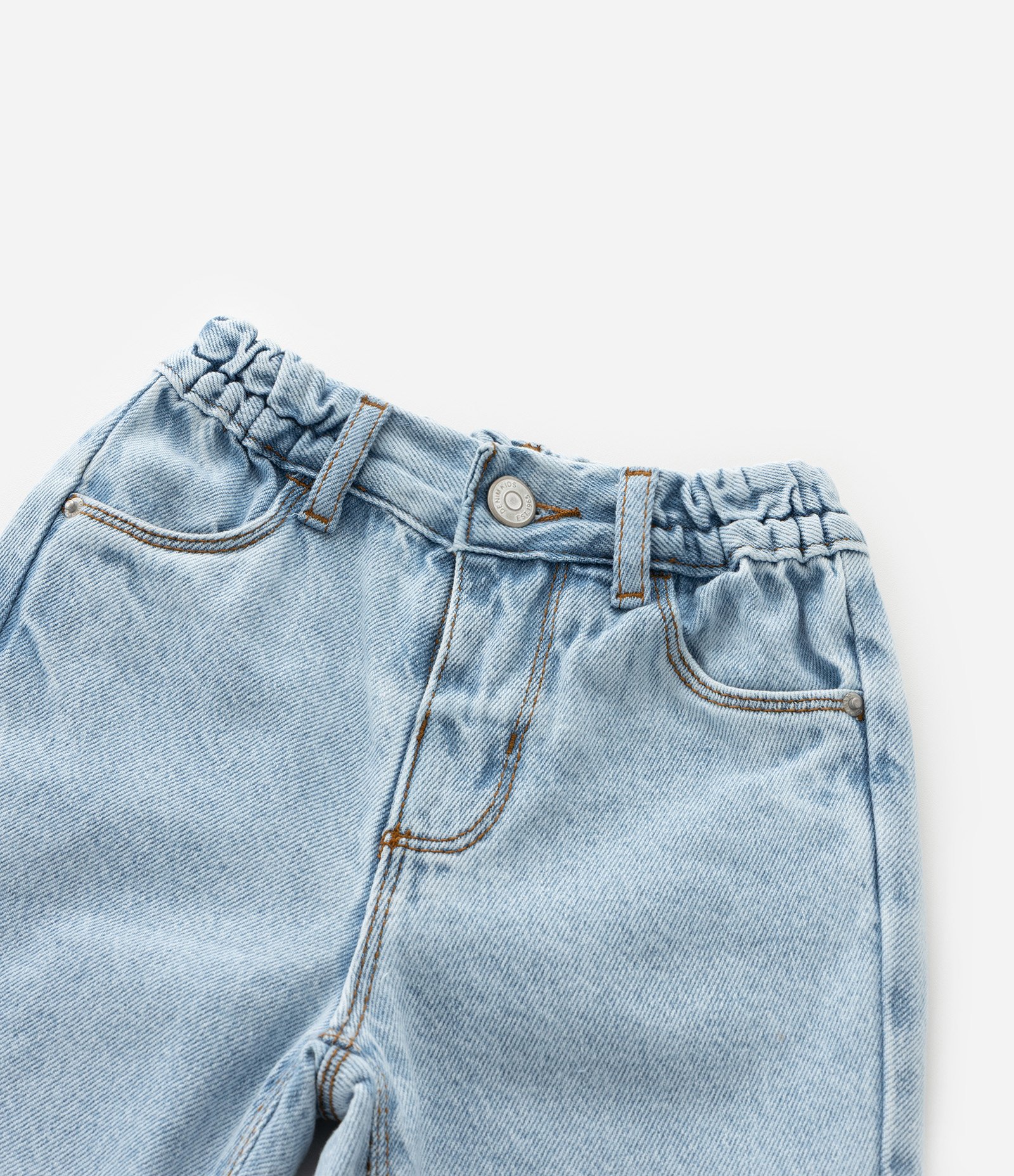 Calça Mom Infantil em Jeans - Tam 1 a 6 Anos Azul 5