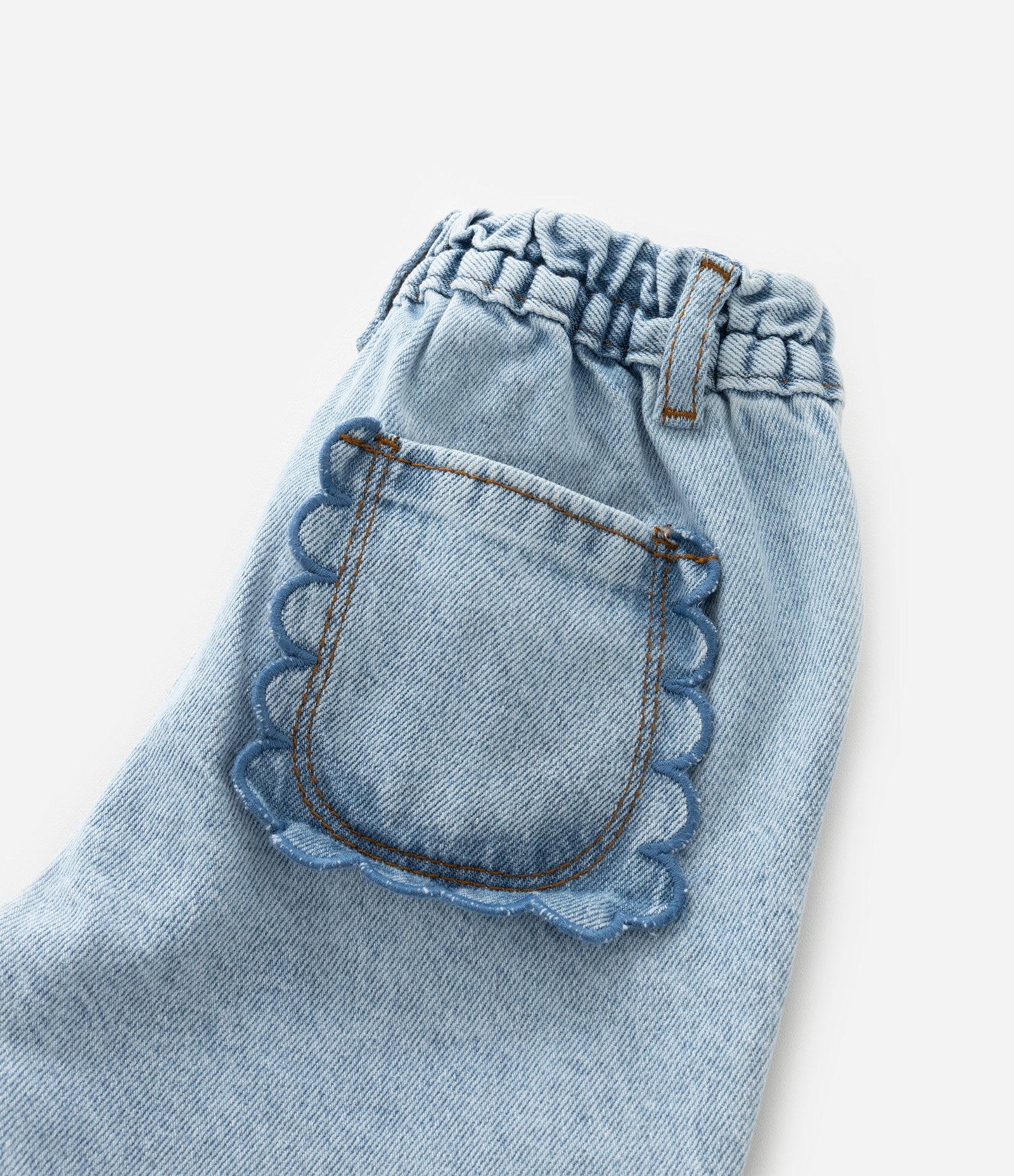 Calça Mom Infantil em Jeans - Tam 1 a 6 Anos Azul 6