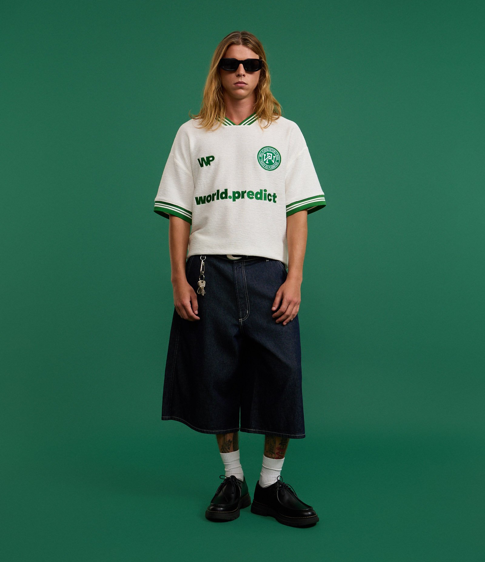 Camiseta Oversized Esportiva Texturizado com Patch e bordados Branco 4