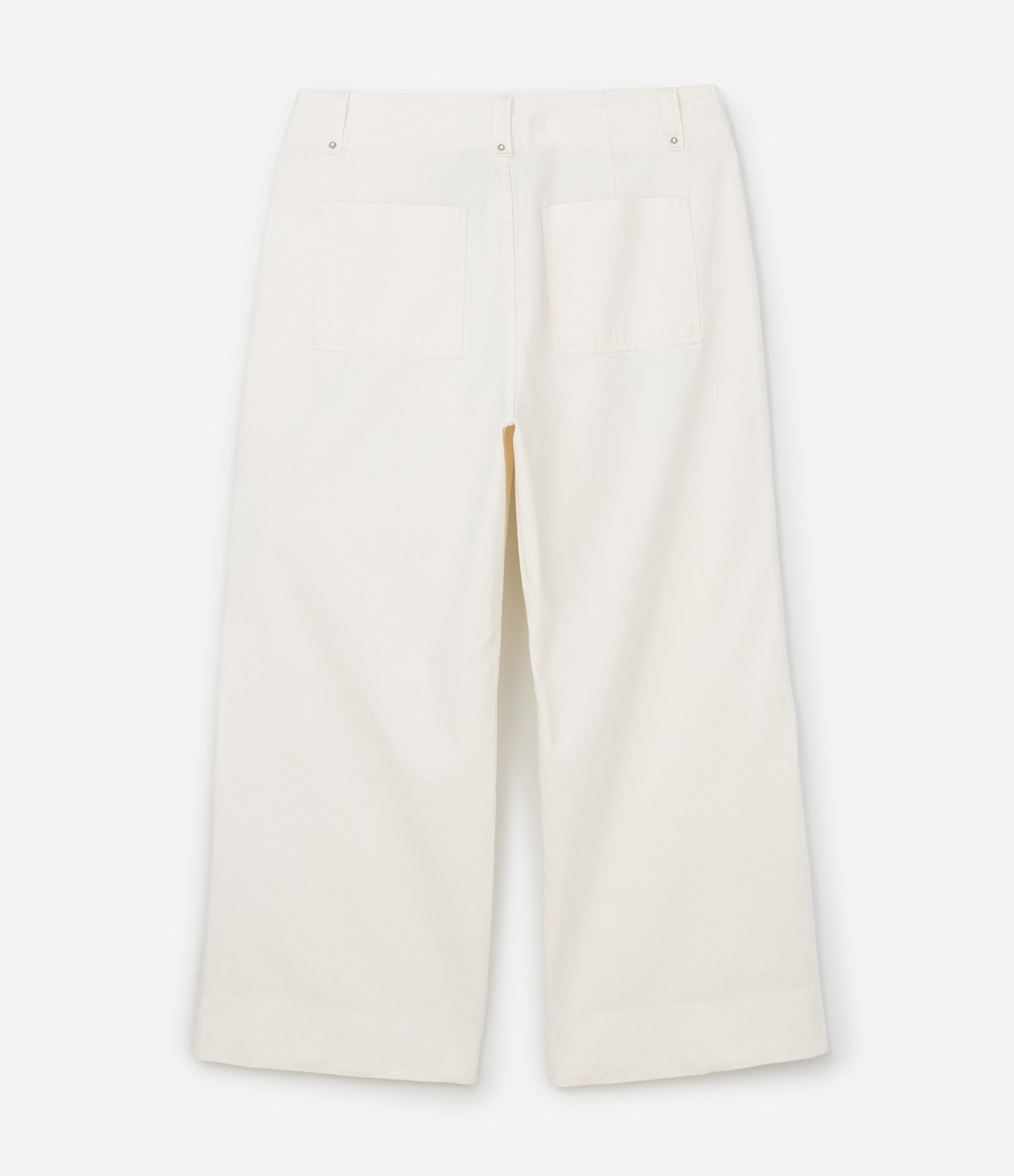 Calça Reta em Jeans com Cós Alfaiataria e Botão Forrado Curve & Plus Size Off White 6