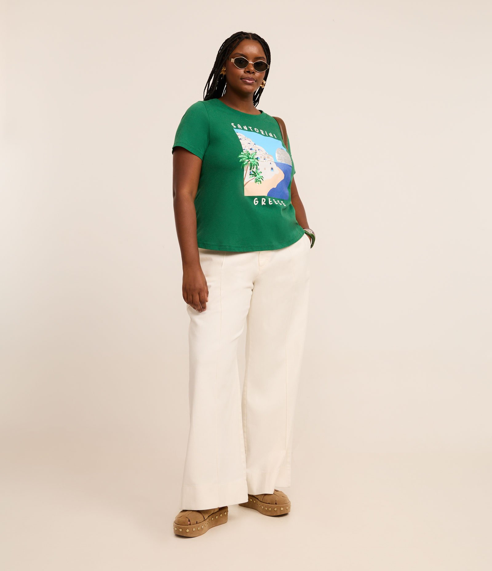 Calça Reta em Jeans com Cós Alfaiataria e Botão Forrado Curve & Plus Size Off White 2