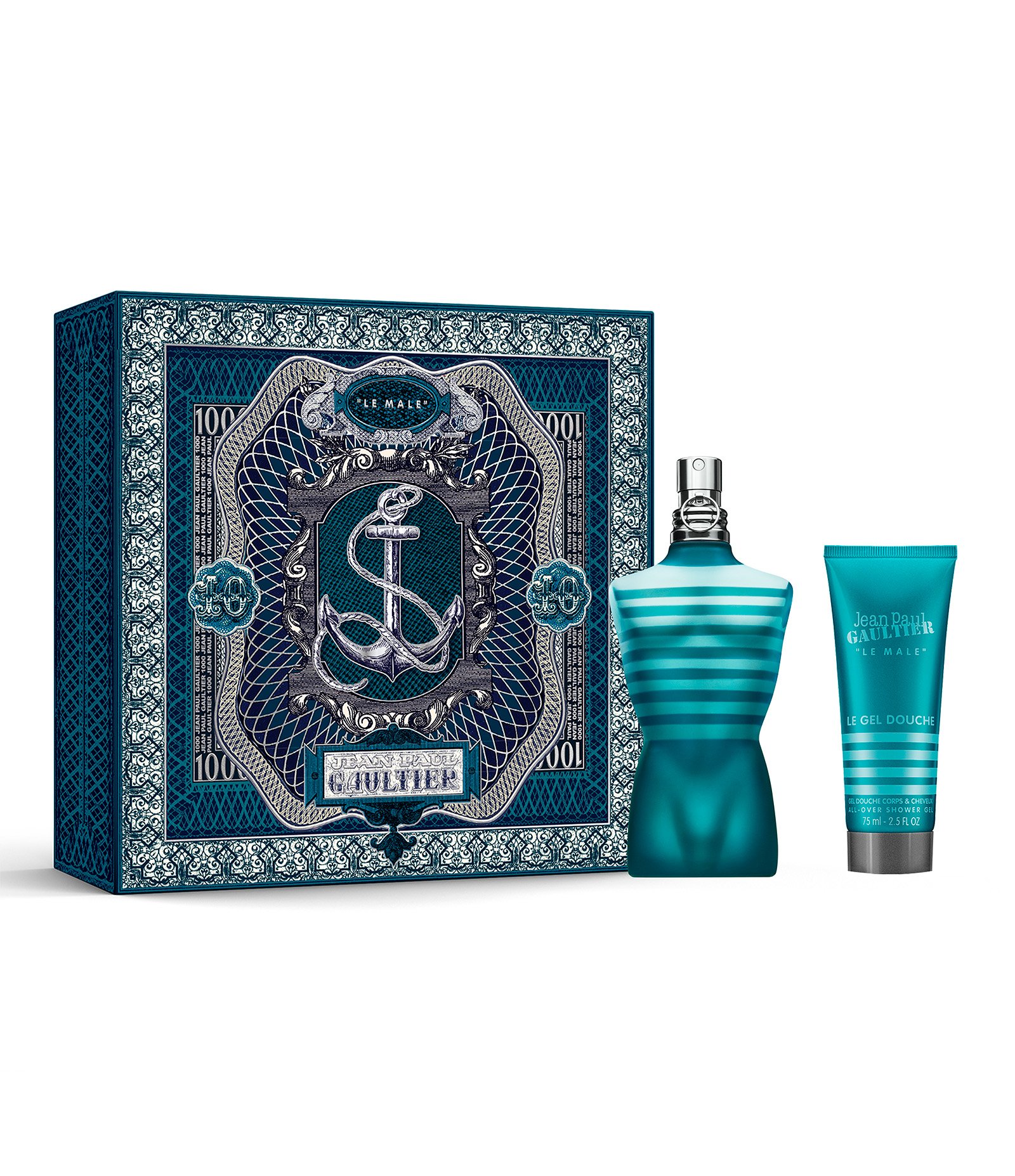 Perfume Coffret Jean Paul Gaultier Le Male Eau de Toilette 125ml + Gel de Banho 75ml KIT 2