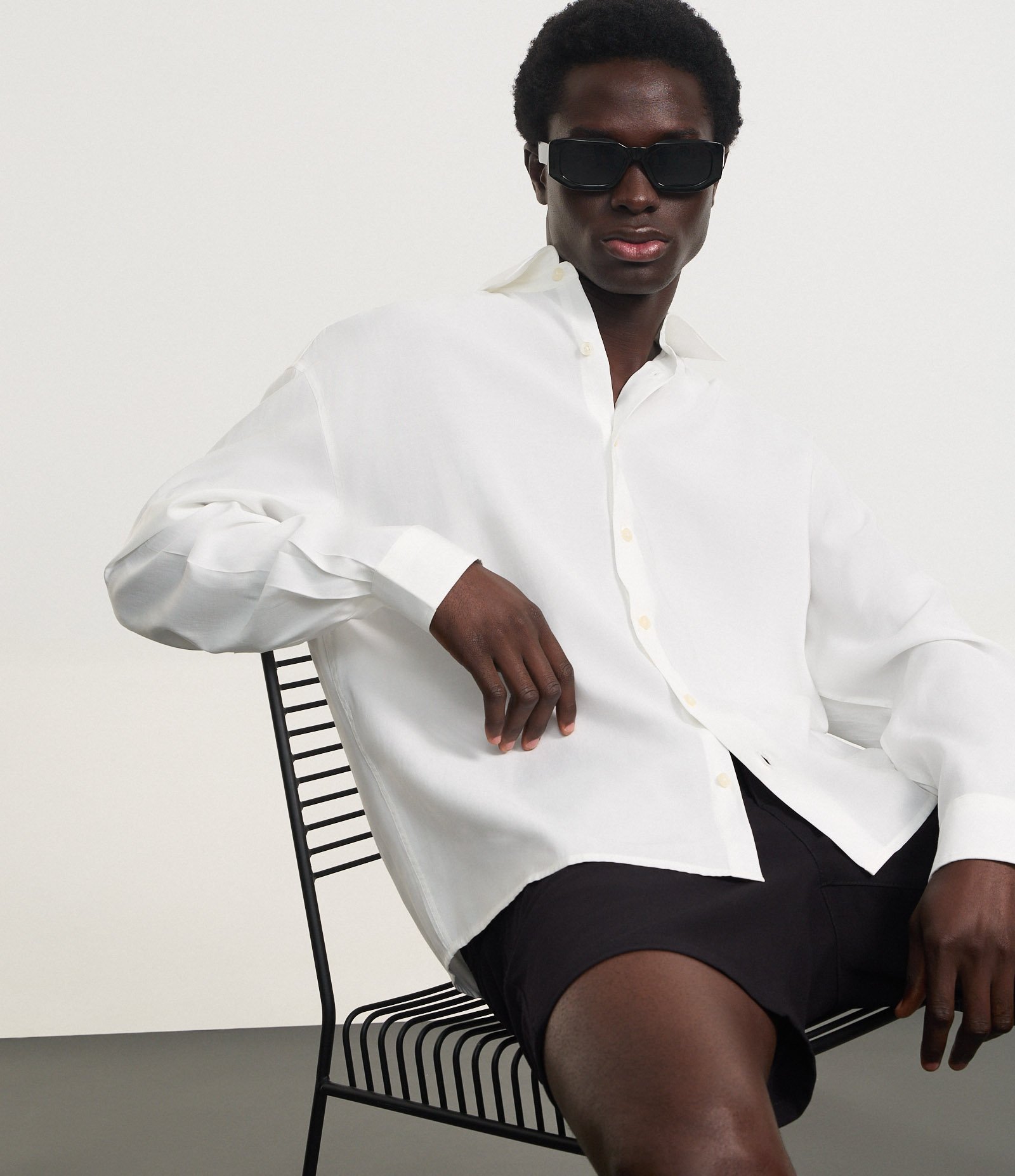 Camisa Boxy Fluida em Airflow Branco 1