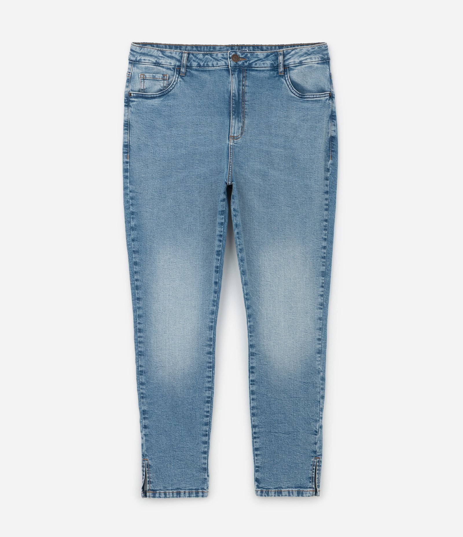 Calça Skinny em Jeans com Elastano Curve & Plus Azul 6