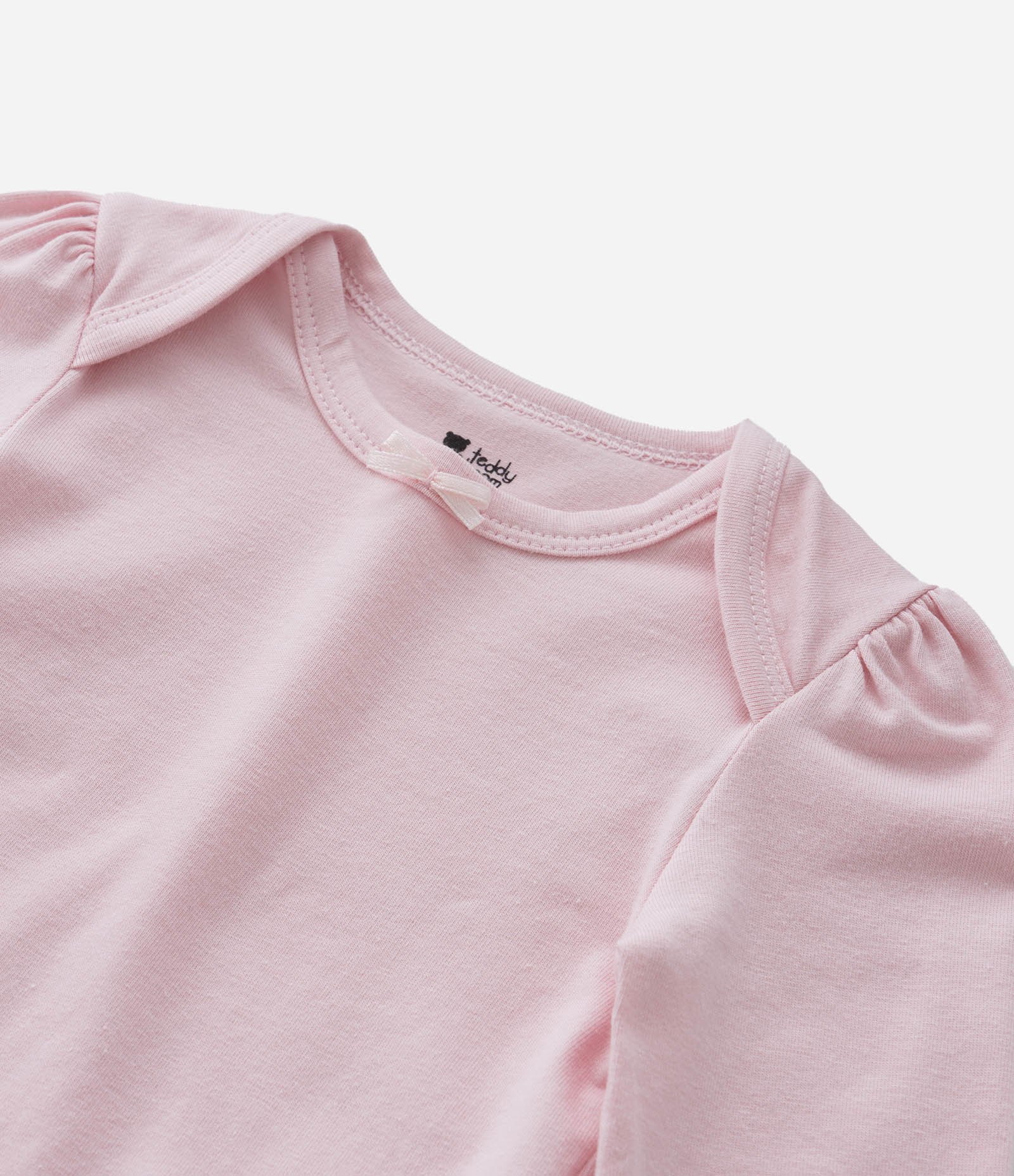 Kit 03 Bodies Infantis com Estampa Urso e Flores - Tam RN a 18 meses Rosa/Branco/Cinza 4