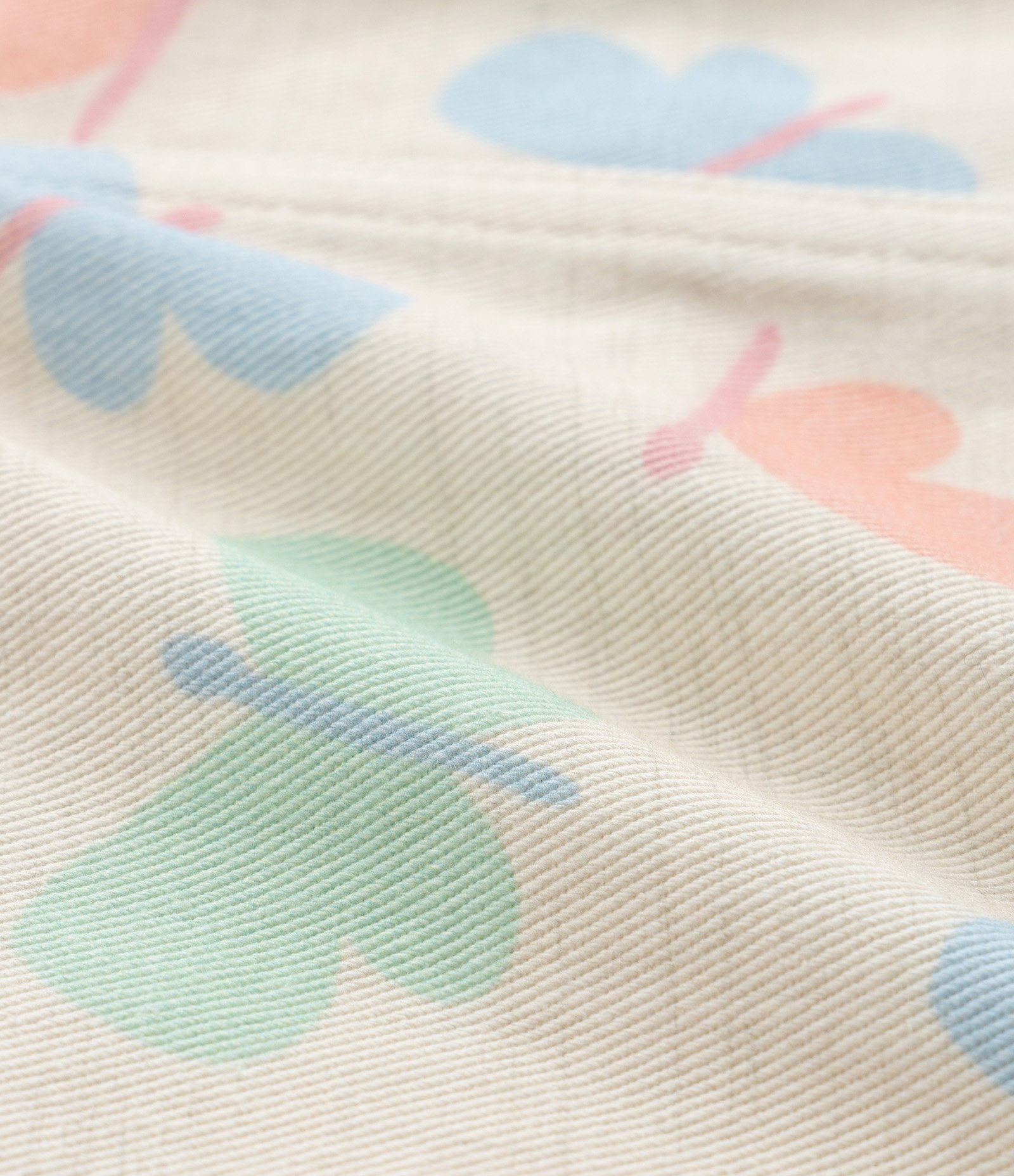 Salopete Infantil em Sarja Borboleta com Estampa de Borboletas 1 a 6 Anos Bege 4