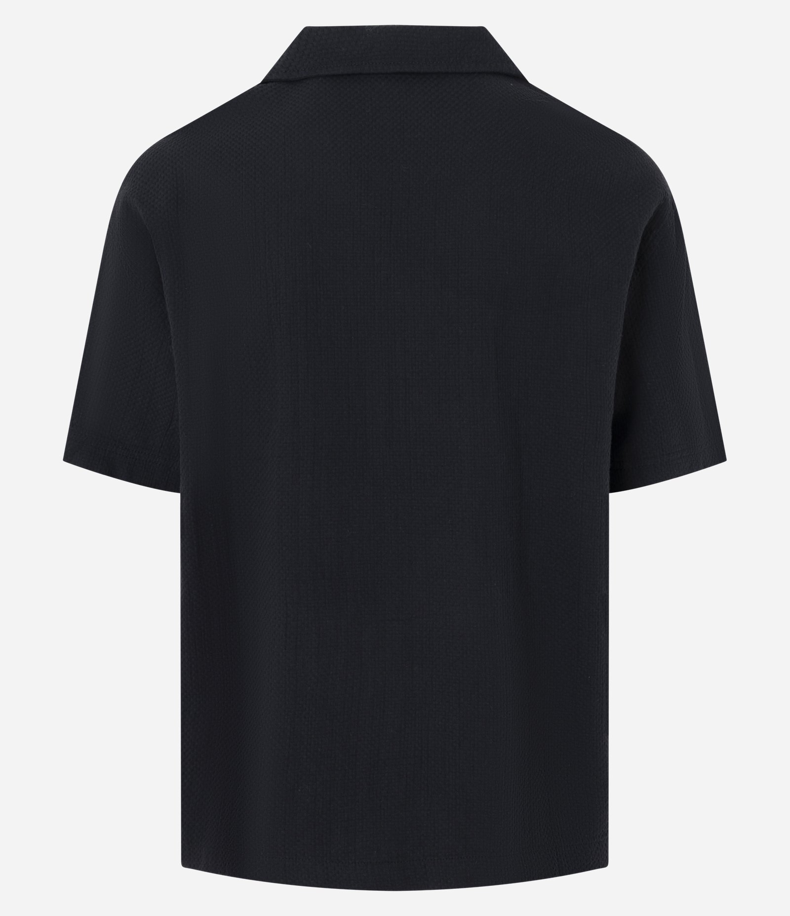 Camisa Boxy em Jacquard com Texturizado Bowling Preto 3