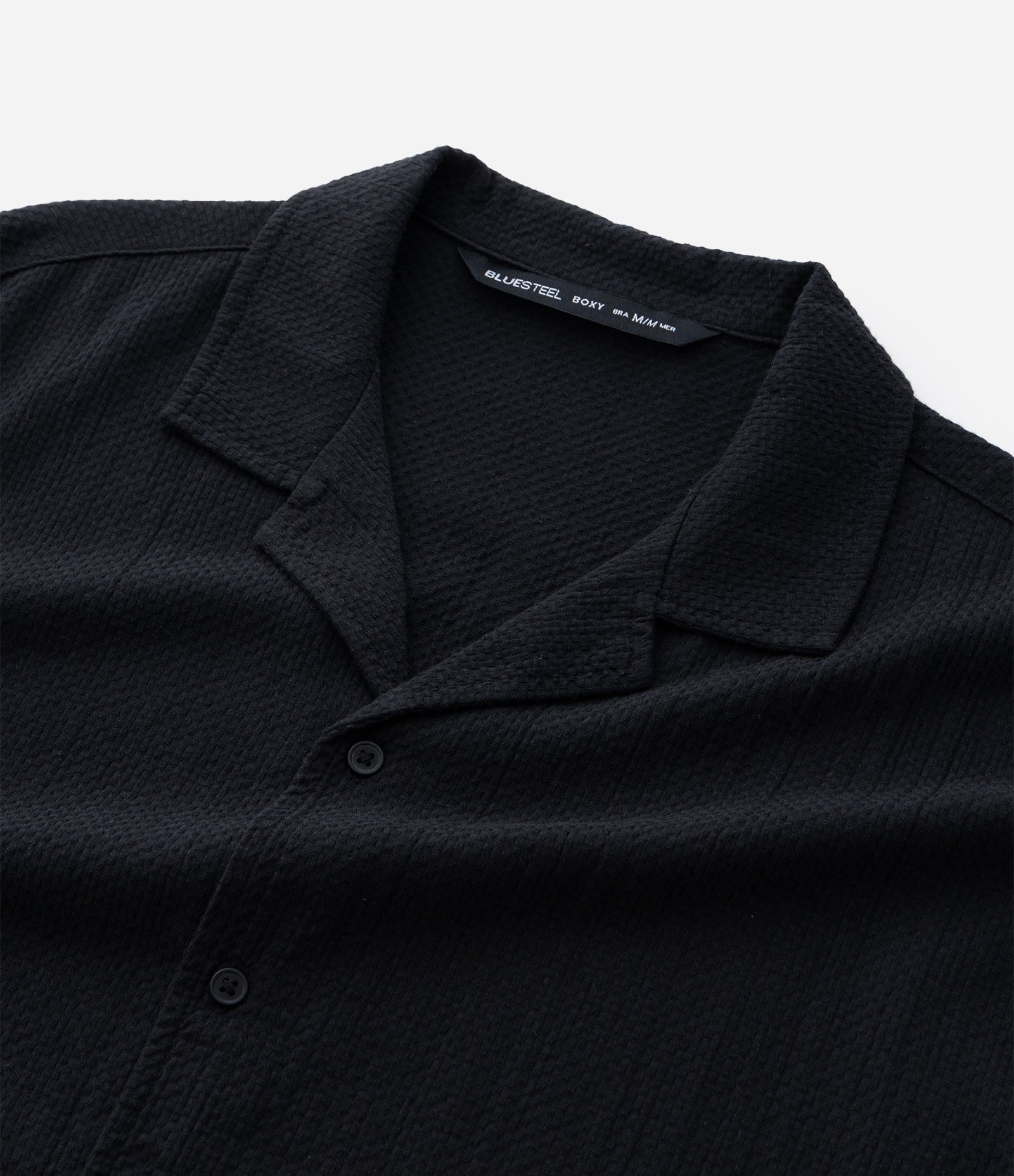 Camisa Boxy em Jacquard com Texturizado Bowling Preto 5