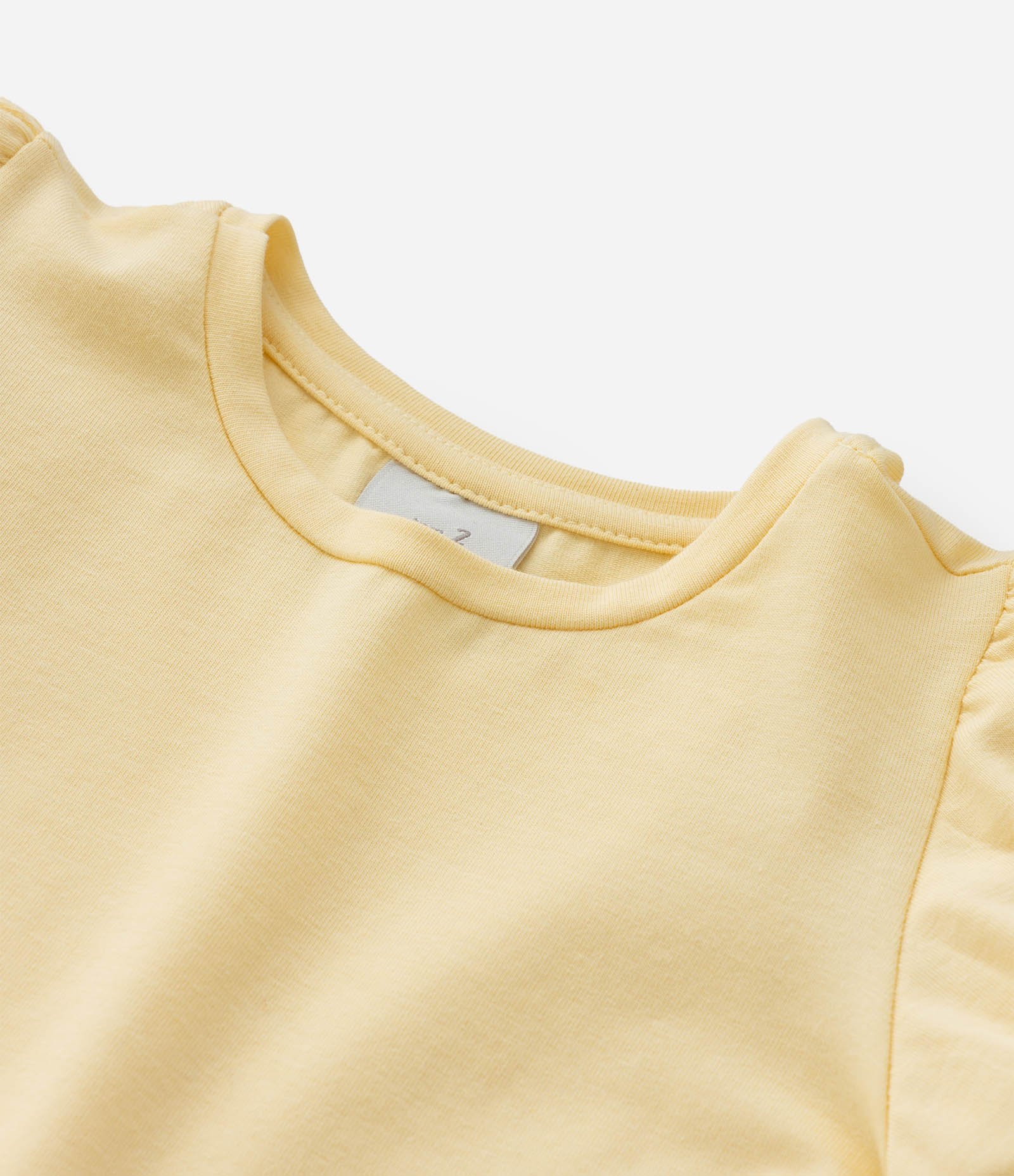 Blusa Infantil com Manguinha Bufante - Tam 1 a 6 Anos Amarelo 5