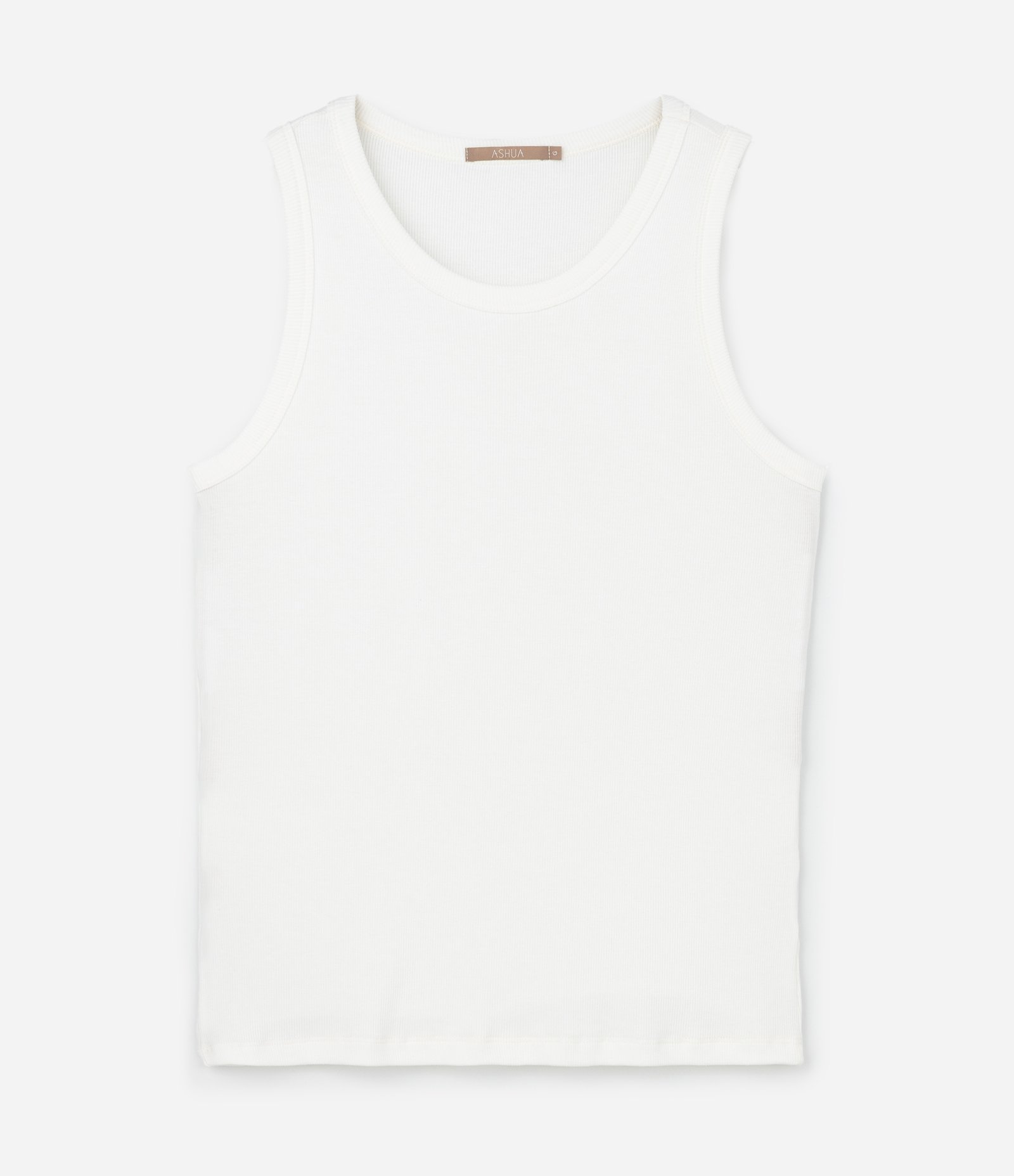 Blusa Regata Canelada em Ribana Curve & Plus Size Off White 4