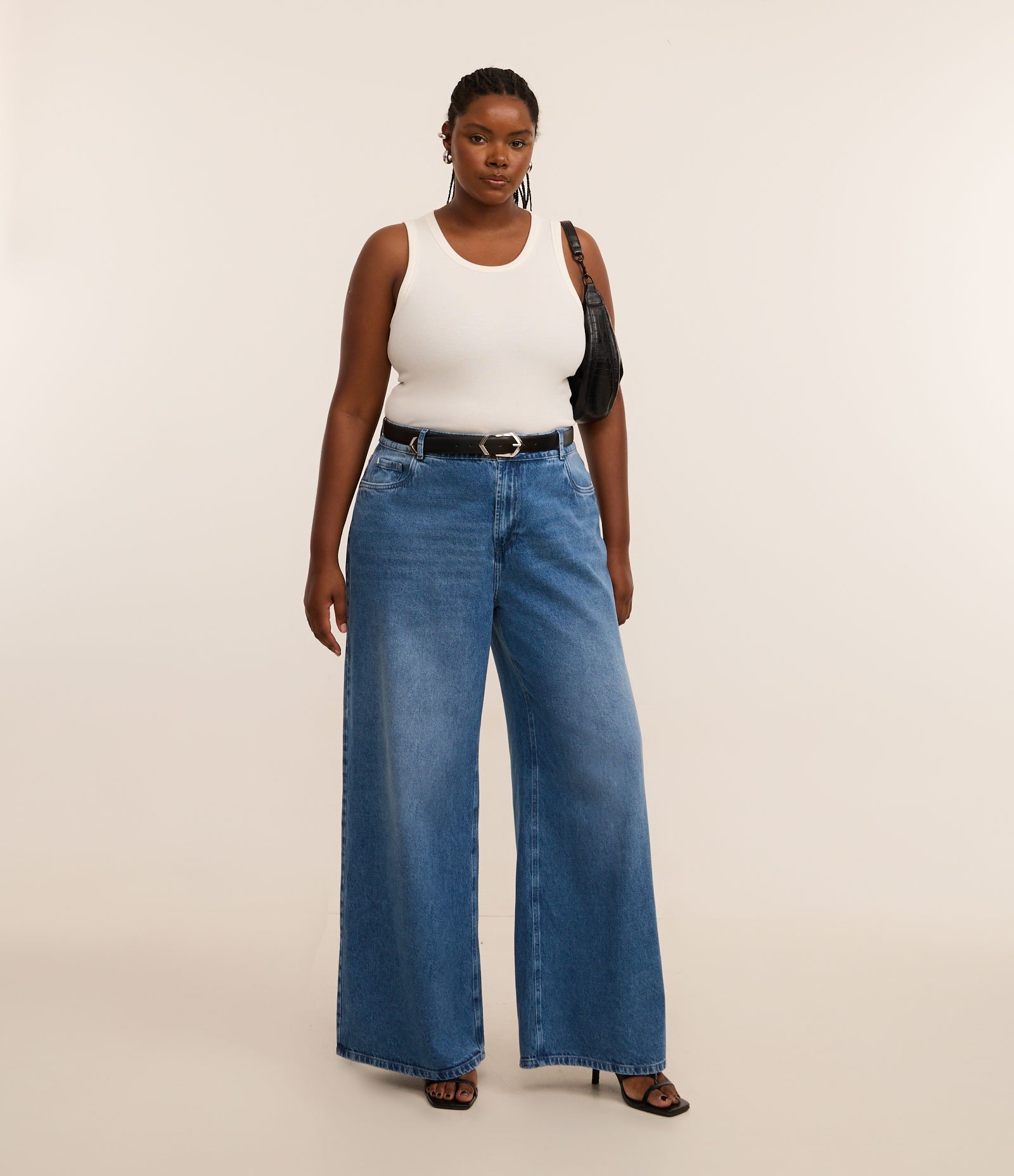 Blusa Regata Canelada em Ribana Curve & Plus Size Off White 3