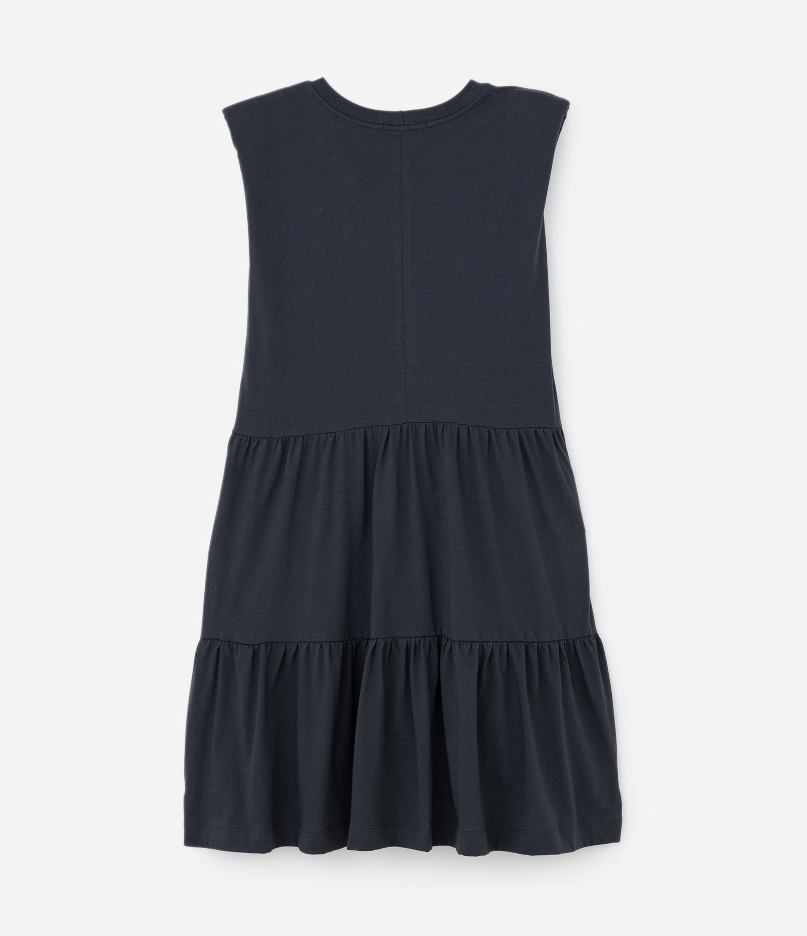 Vestido Muscle Tee em Algodão com Babados Curve & Plus Size Cinza 6