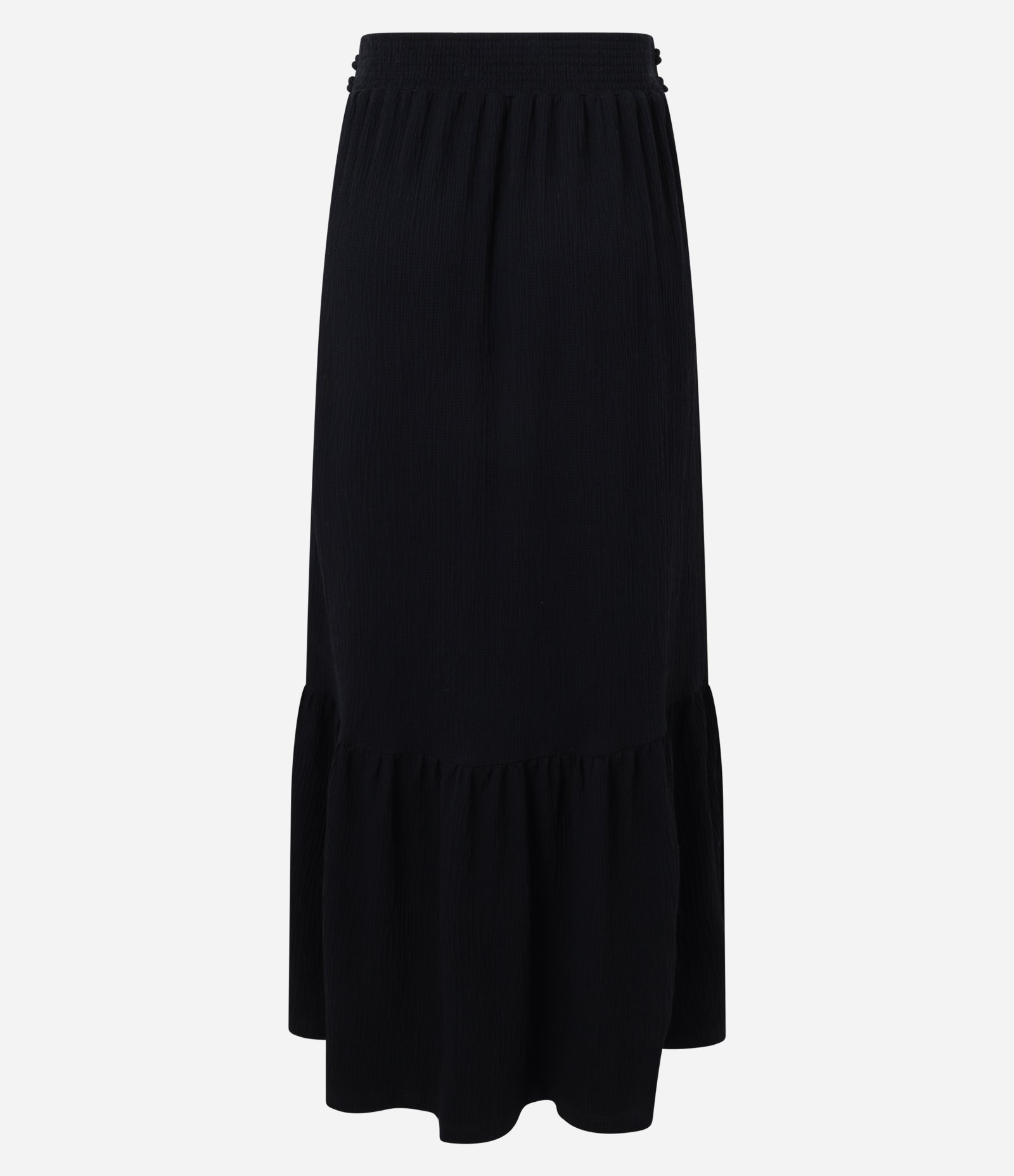 Saia New Midi Texturizada com Cós Trançado Preto 8