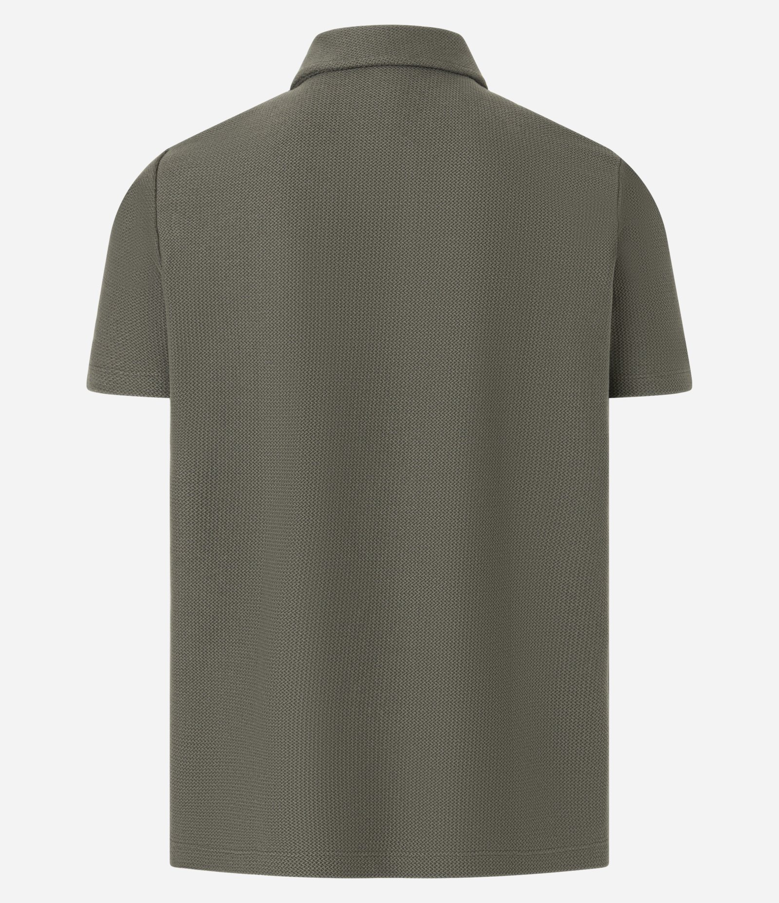 Camisa Polo Slim Texturizada com Zíper na Gola Verde 8