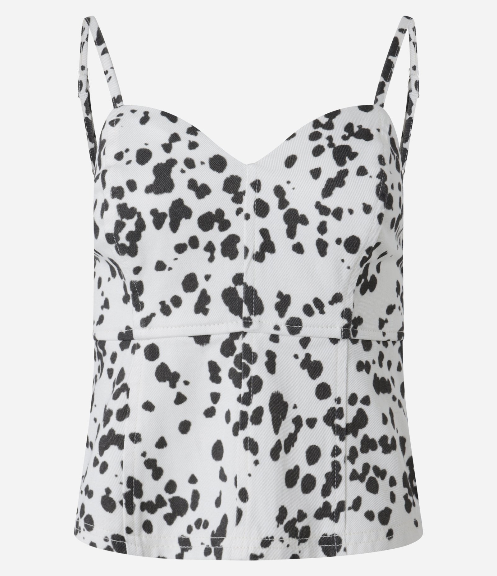 Blusa em Sarja com Zíper e Estampa Animal Print Branco 7